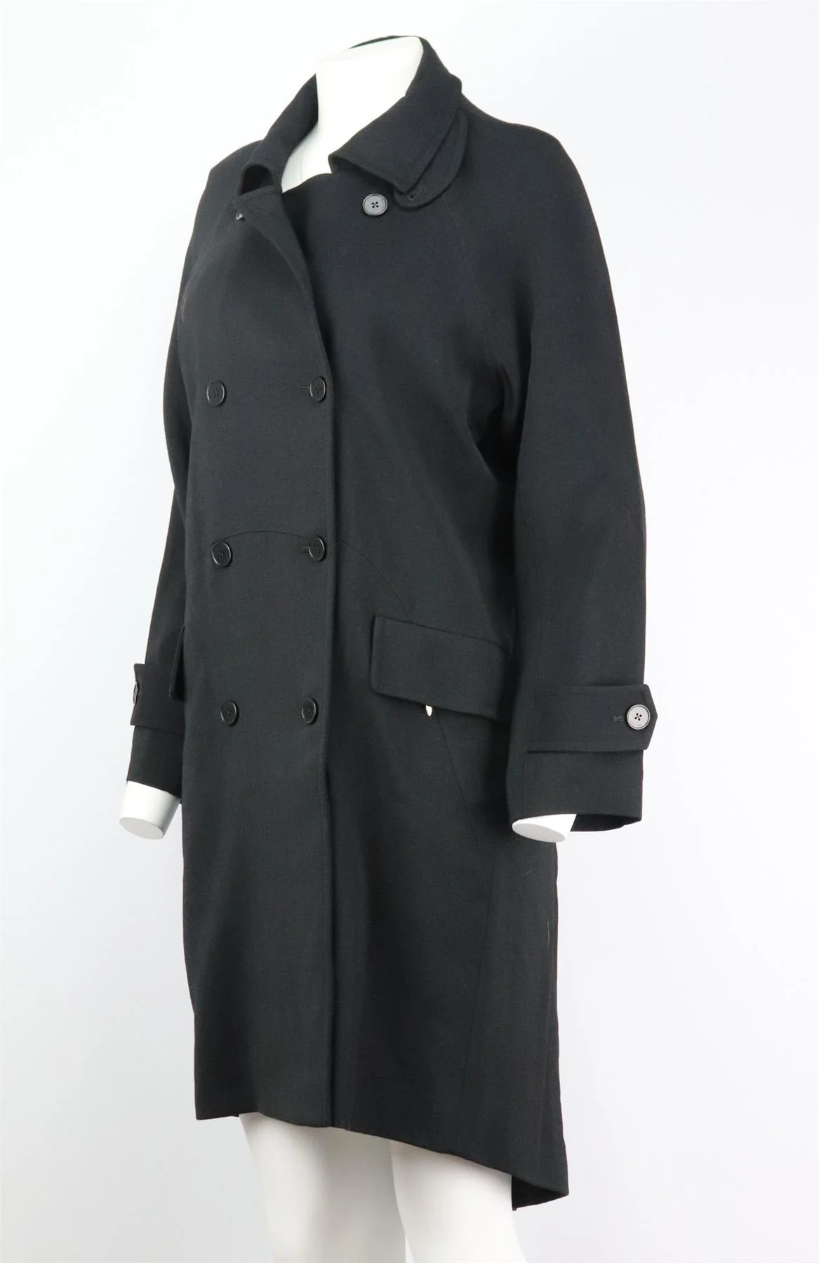 MAIYET DOUBLE BREASTED TRENCH CREPE COAT US 2 UK 6 - Image 3