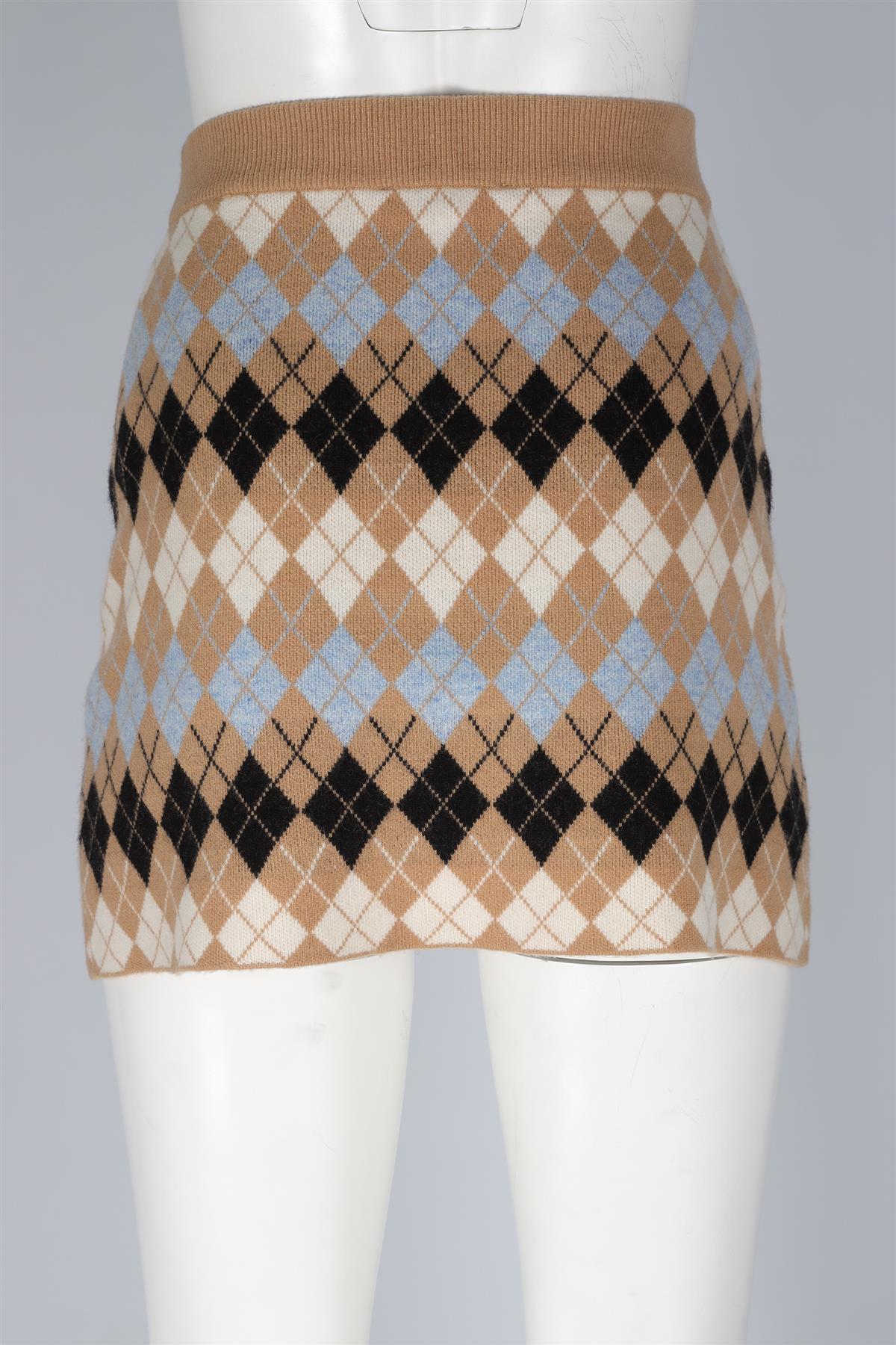 MAJE BIEGE WOOL MINI SKIRT FR 34 UK 6 - Image 4
