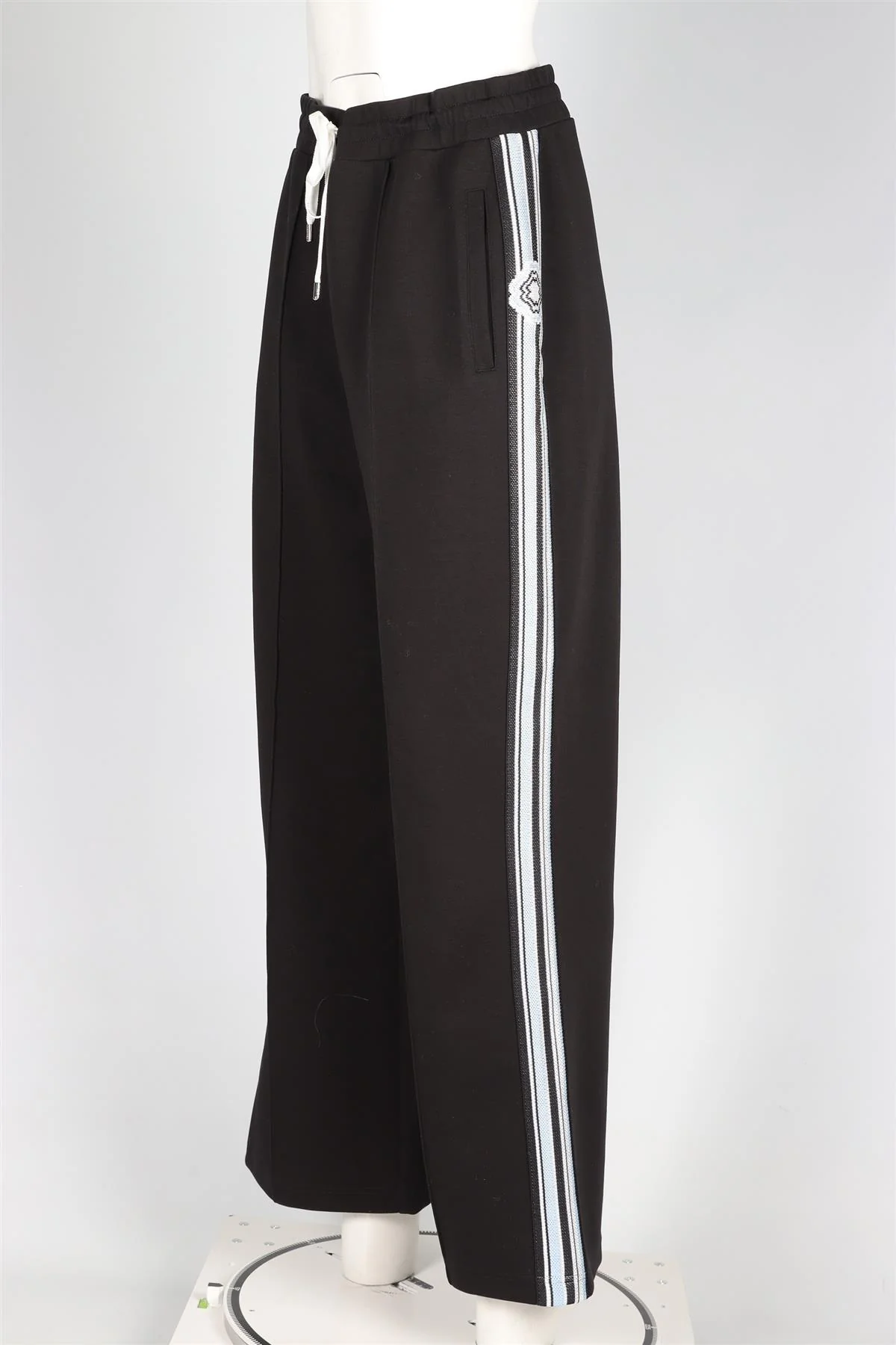 MAJE BLACK COTTON WIDE LEG PANTS FR 42 UK 14 - Image 3