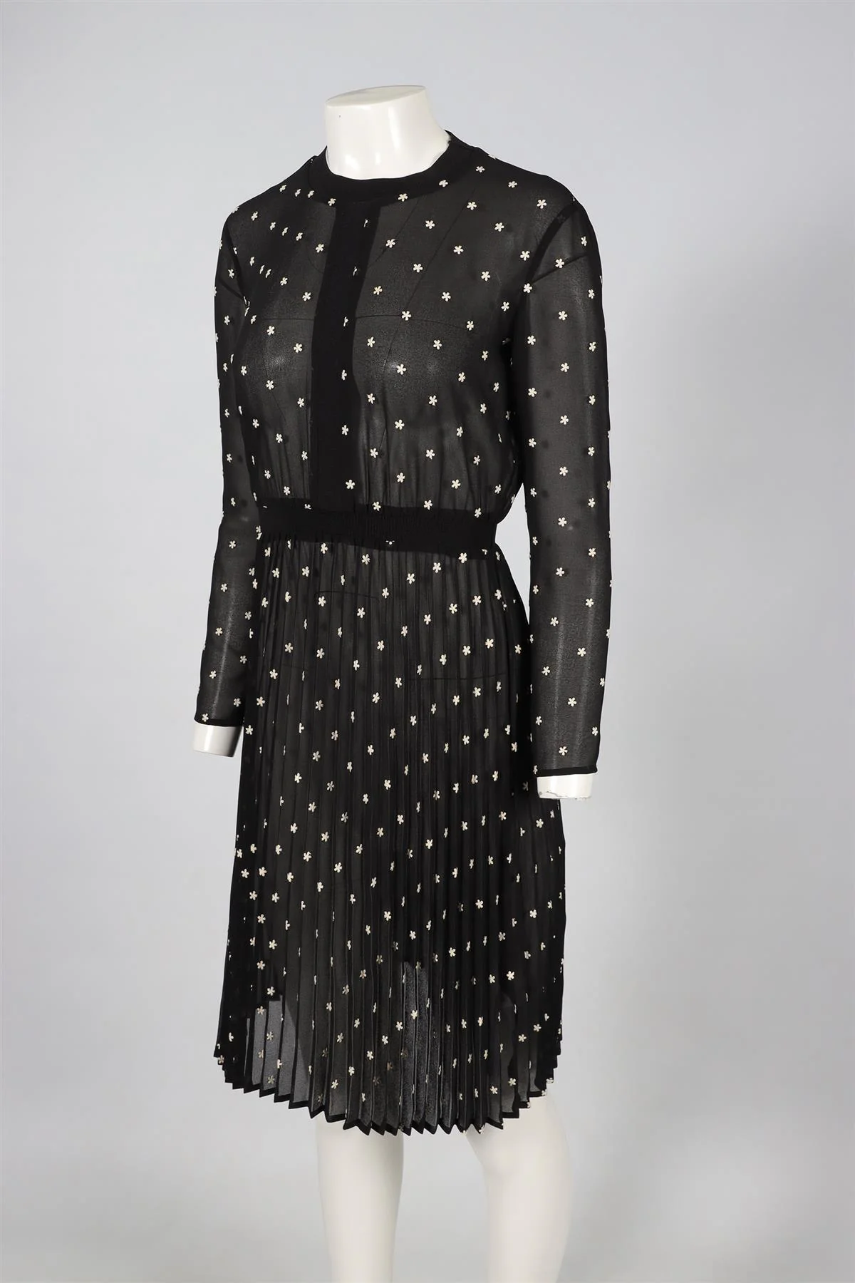 MAJE BLACK CREPE MINI DRESS UK 10 - Image 3