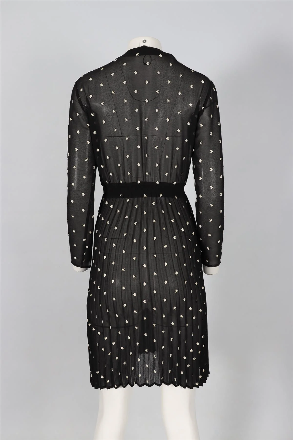 MAJE BLACK CREPE MINI DRESS UK 10 - Image 4