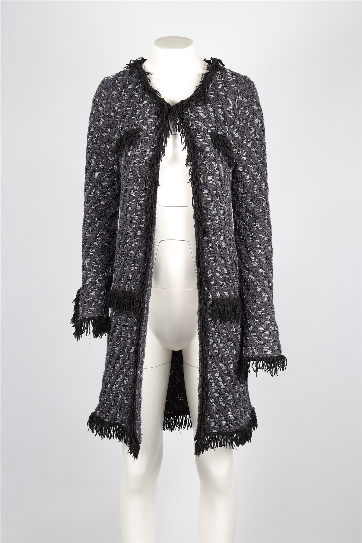 MAJE BLUE WOOL CARDIGAN LARGE - Image 2
