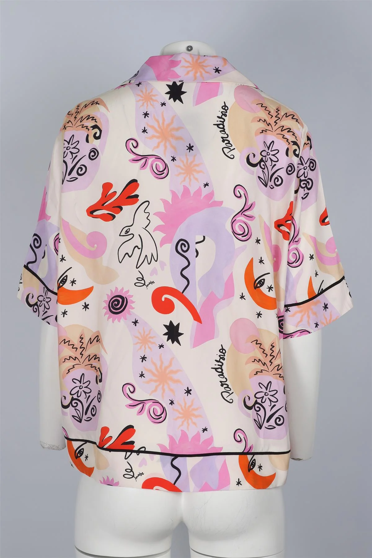 MAJE MULTI SILK SHIRT UK 12 - Image 4