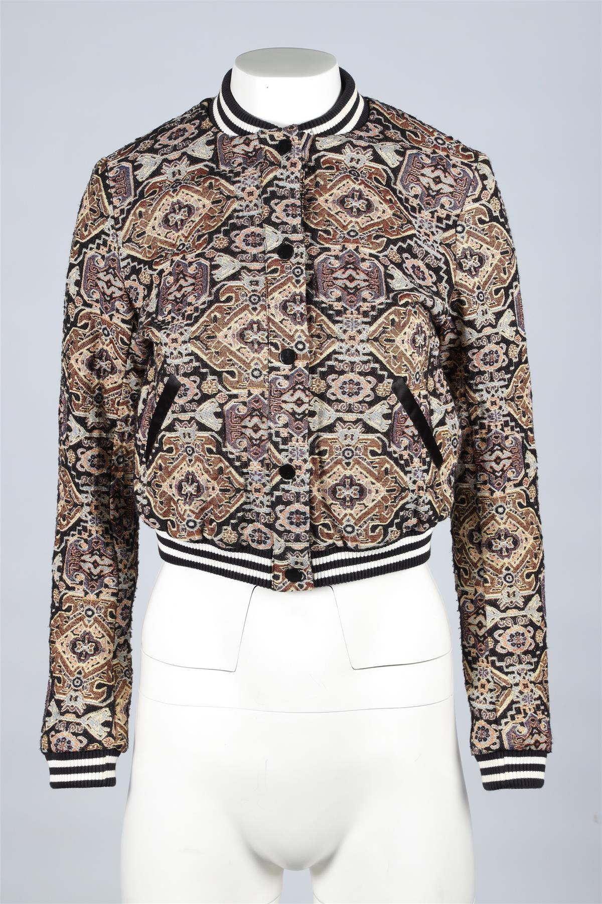 MAJE MULTICOLOURED CROPPED JACKET FR 38 UK 10 - Image 2