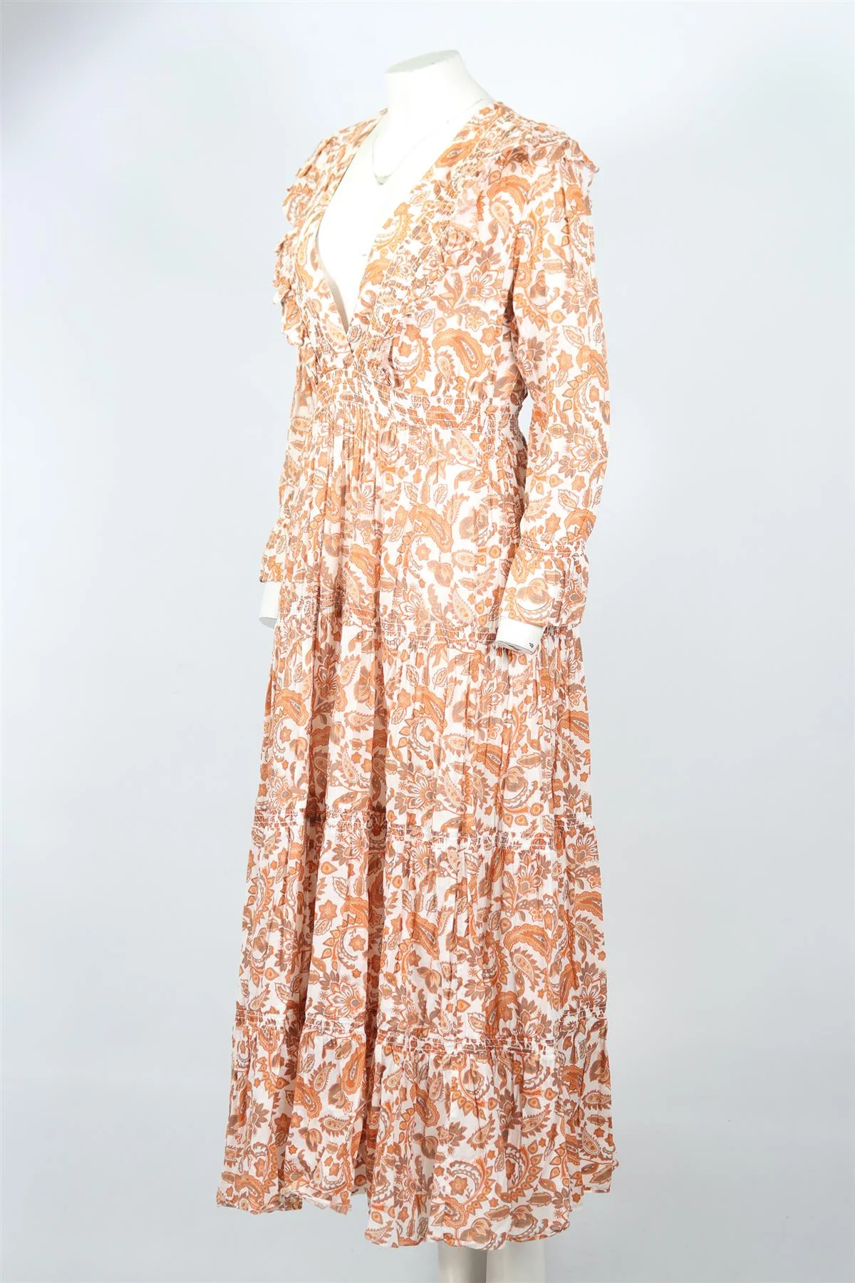 MAJE PRINTED MAXI DRESS UK 14 - Image 3
