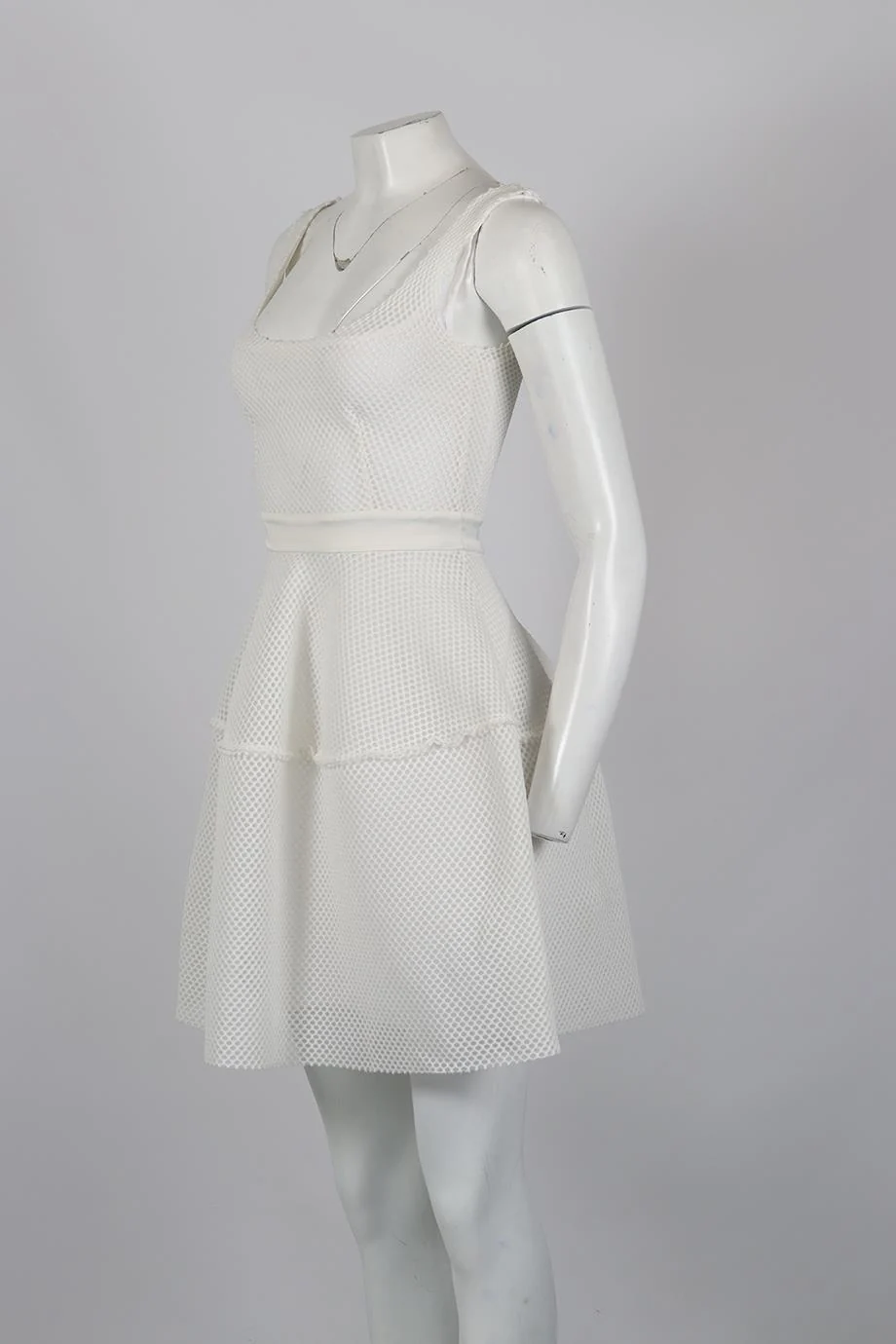 MAJE SATIN AND MESH MINI DRESS UK 8 - Image 3