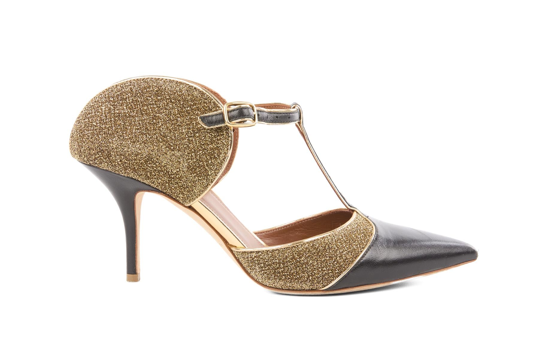 MALONE SOULIERS BLACK LEATHER MULES EU 39 UK 6 US 9 - Image 2