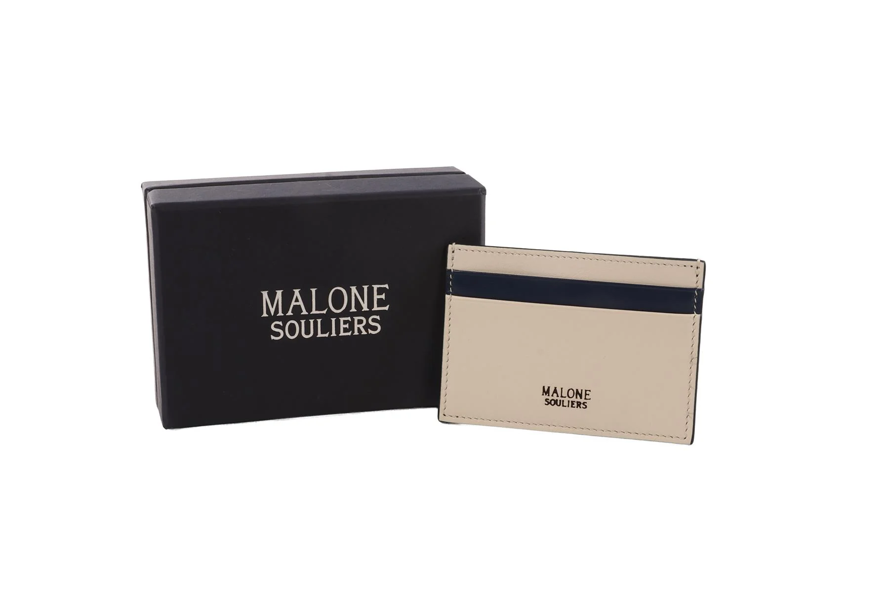 MALONE SOULIERS BLUE LEATHER CARD HOLDER - Image 6
