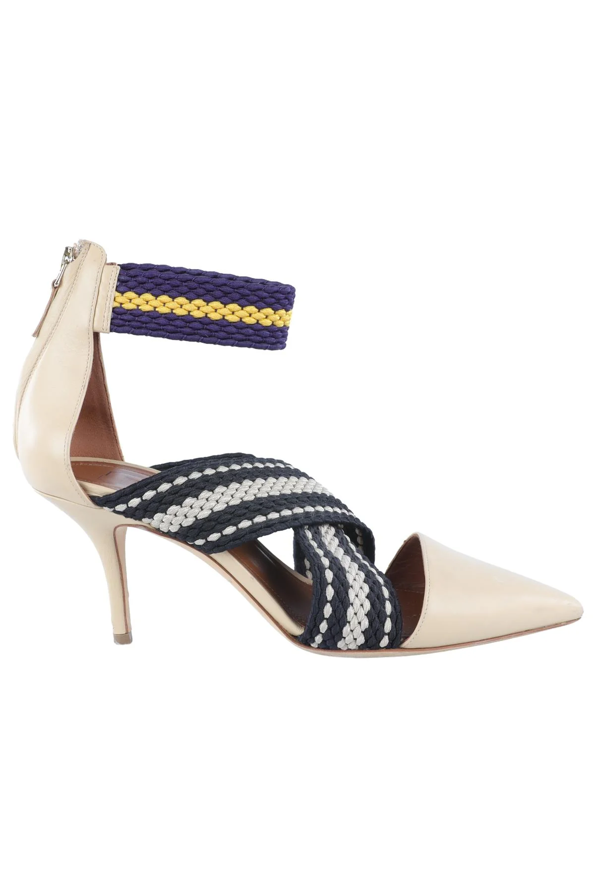 MALONE SOULIERS + ROKSANDA BEIGE LEATHER PUMPS EU 38.5 UK 5.5 US 8.5