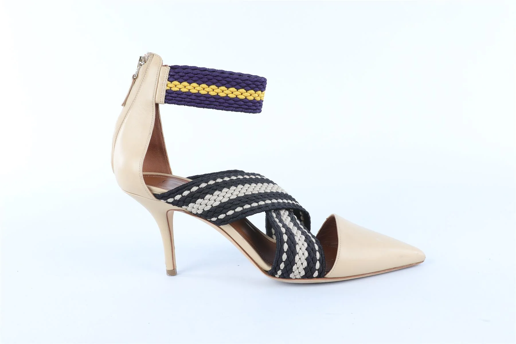 MALONE SOULIERS + ROKSANDA BEIGE LEATHER PUMPS EU 38.5 UK 5.5 US 8.5 - Image 2