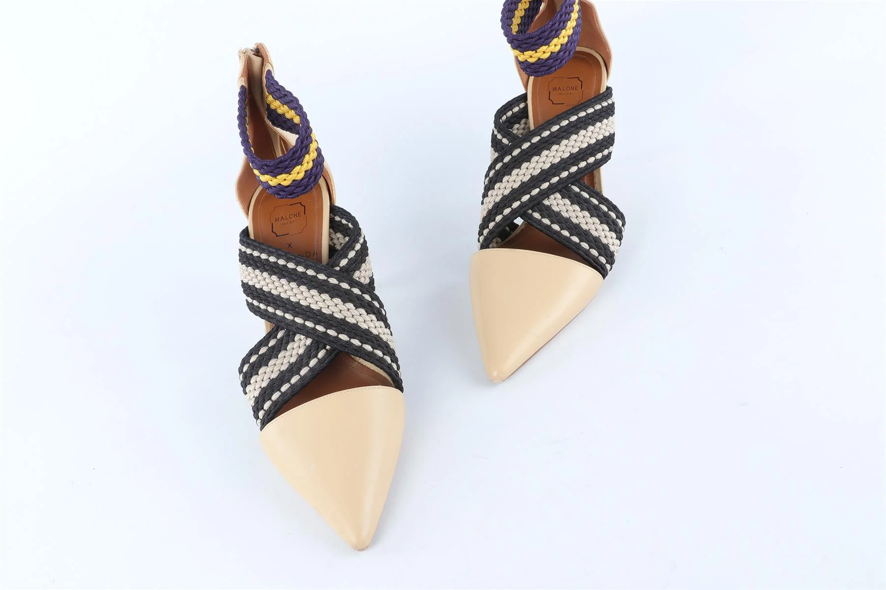 MALONE SOULIERS + ROKSANDA BEIGE LEATHER PUMPS EU 38.5 UK 5.5 US 8.5 - Image 4