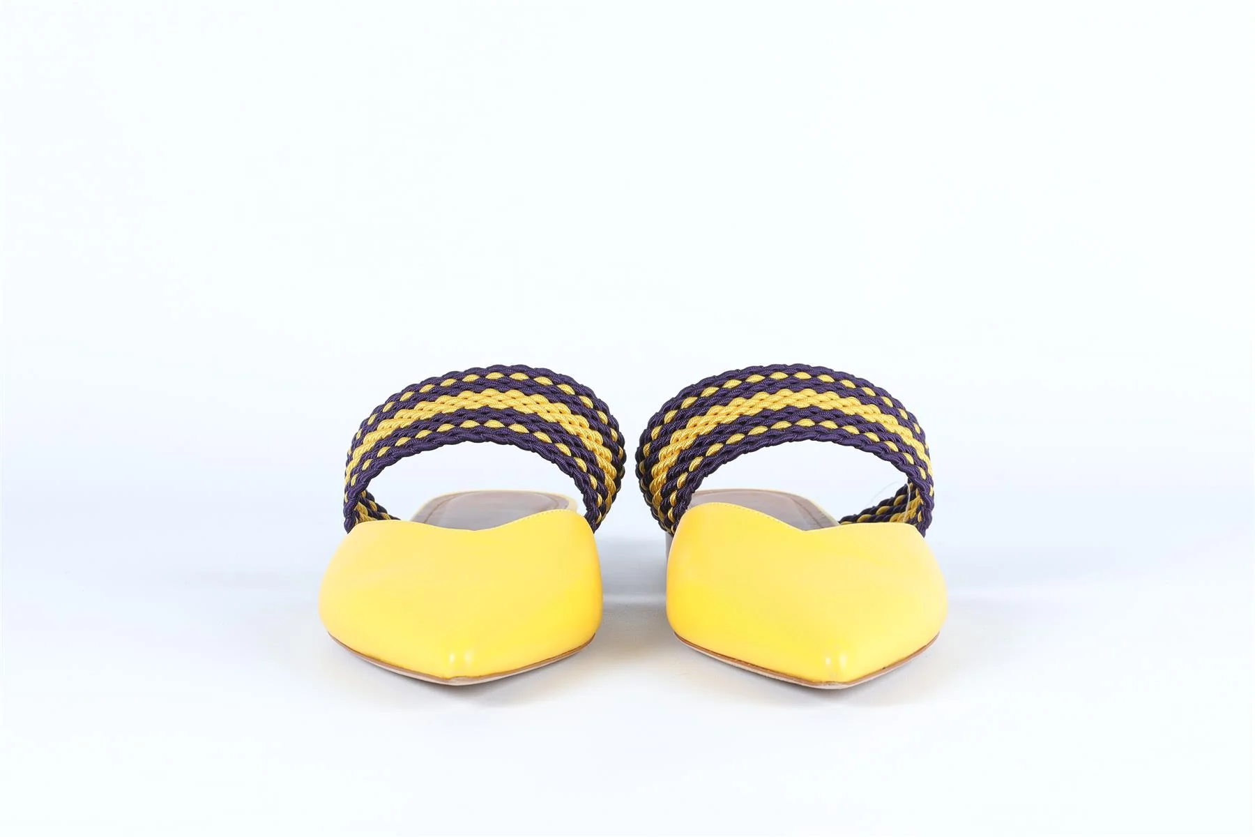 MALONE SOULIERS + ROKSANDA YELLOW LEATHER MULES EU 39 UK 6 US 9 - Image 3