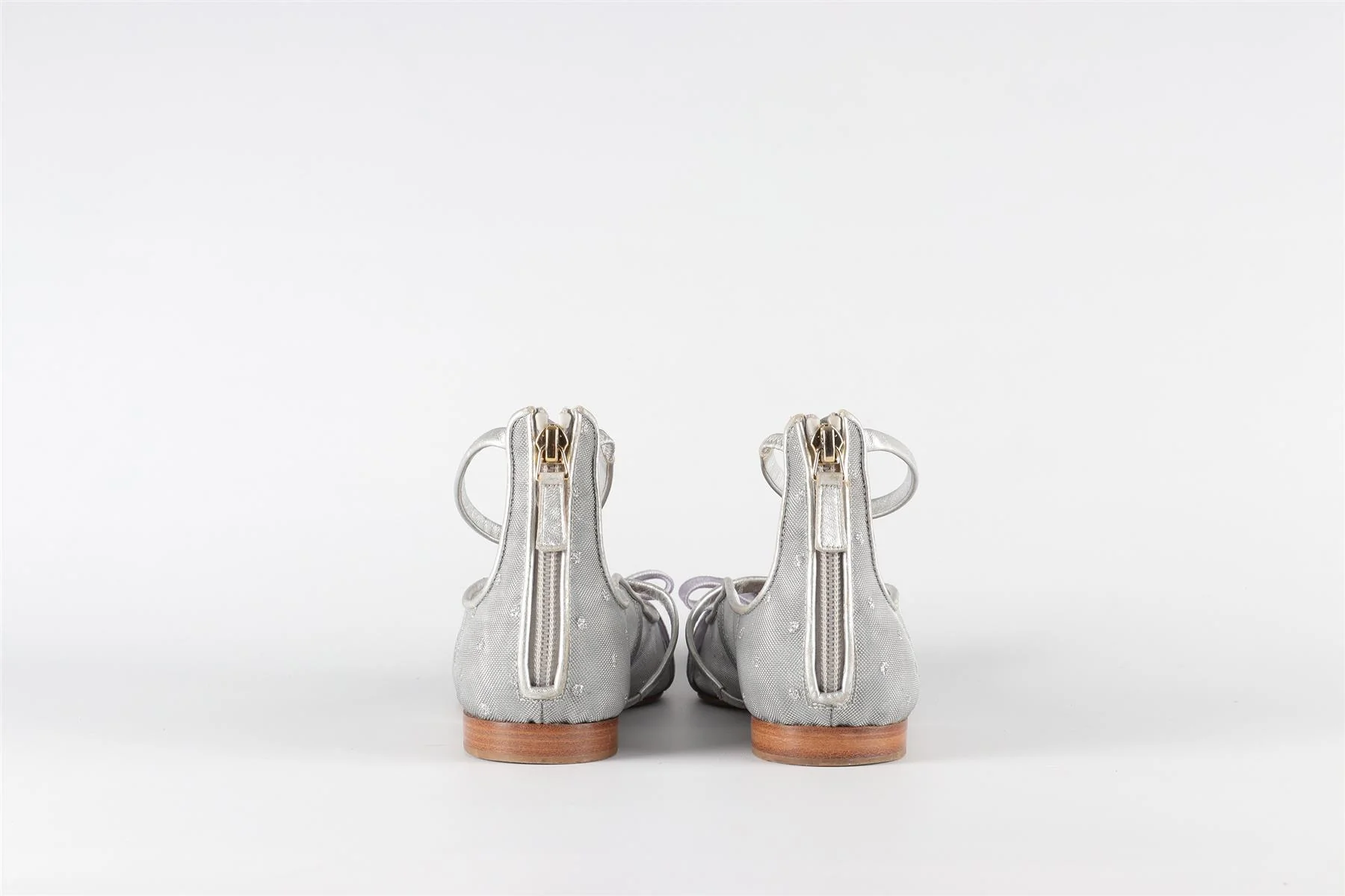 MALONE SOULIERS + ROY LUWOLT SILVER MESH BALLET FLATS EU 38 UK5 US 8 - Image 5
