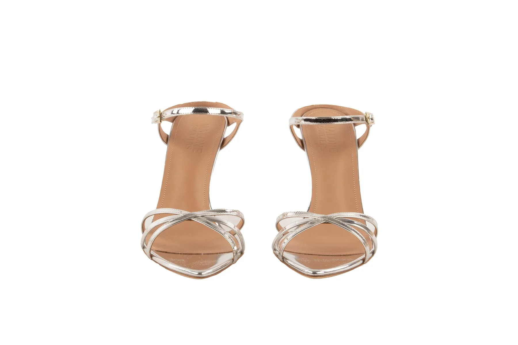 MALONE SOULIERS SILVER LEATHER MULES EU 39 UK 6 US 9 - Image 3