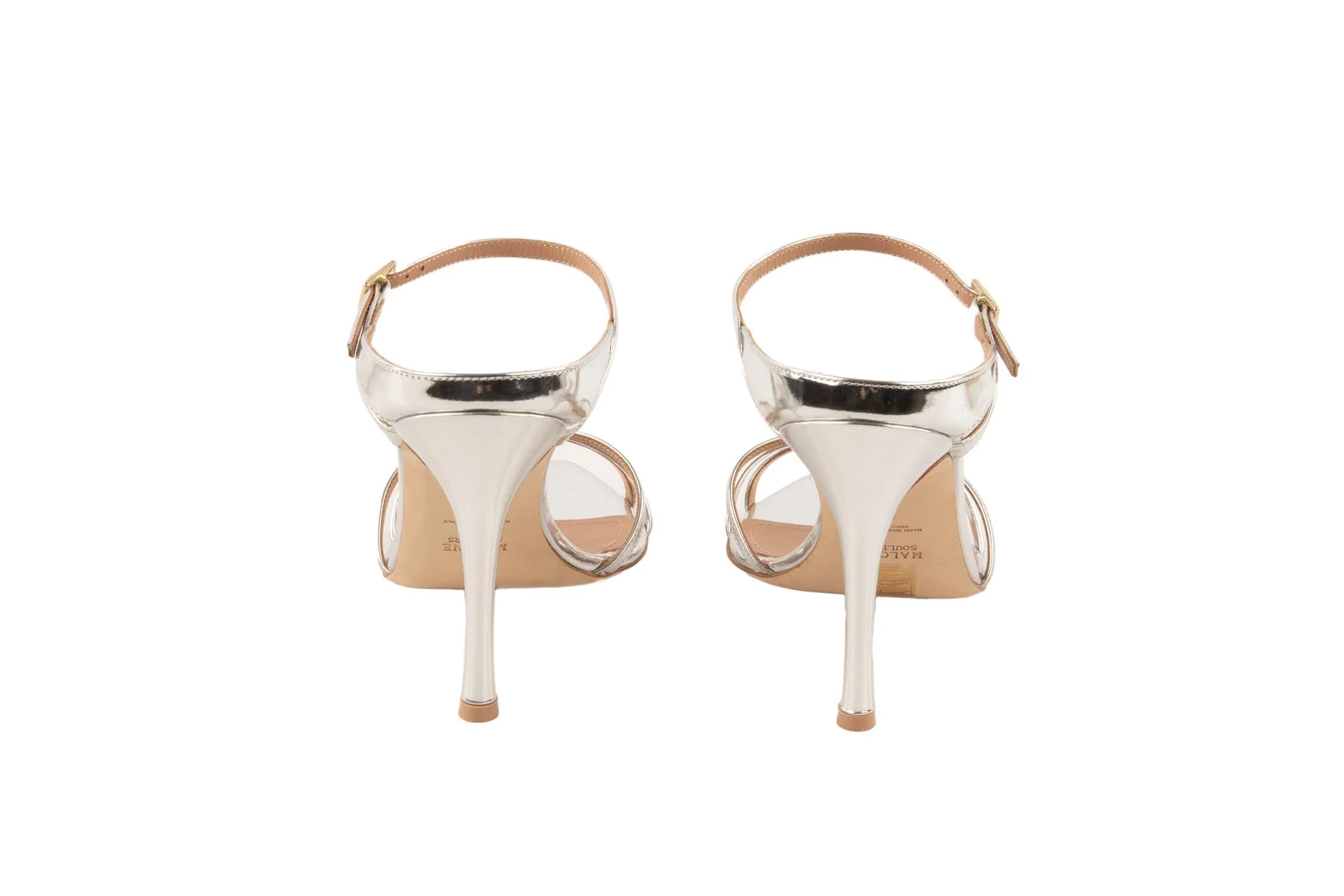 MALONE SOULIERS SILVER LEATHER MULES EU 39 UK 6 US 9 - Image 5