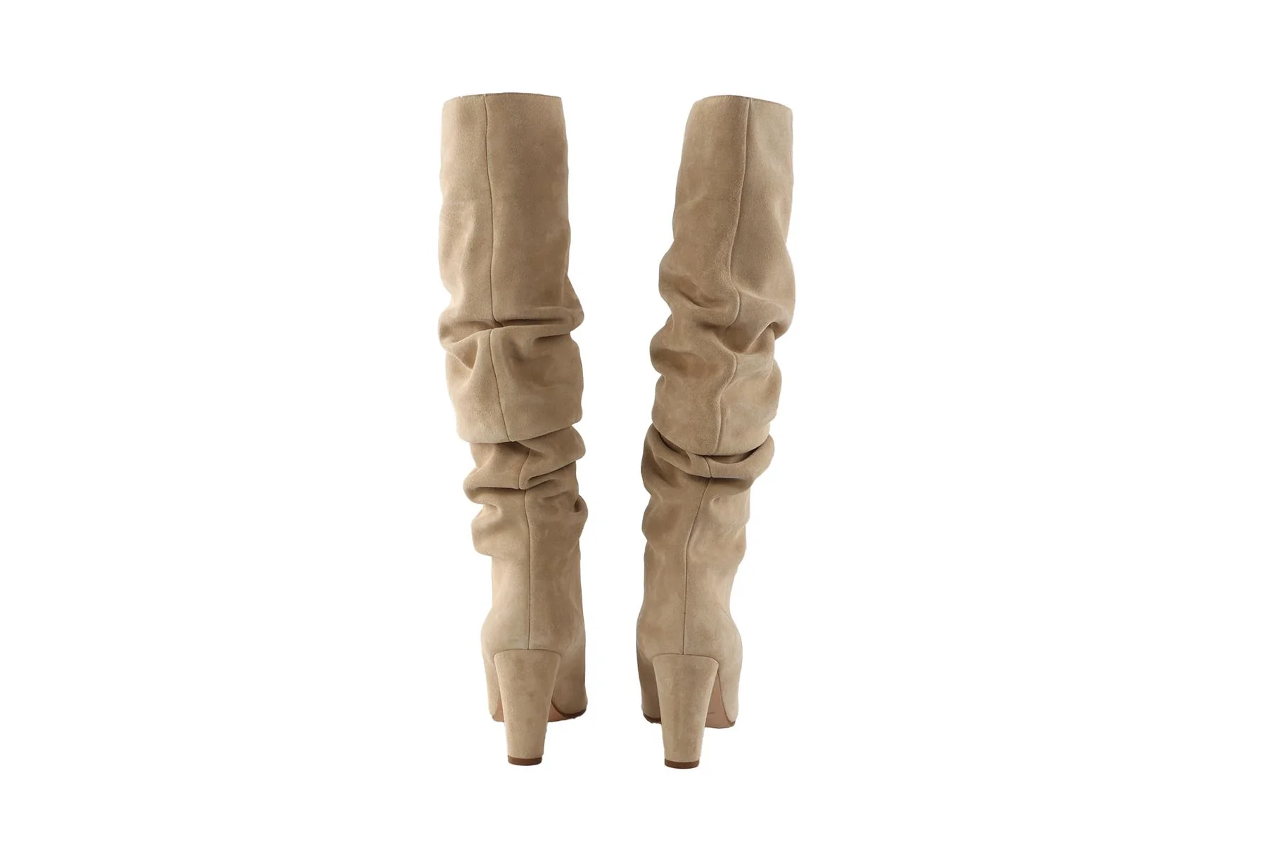 MANOLO BLAHNIK BEIGE SUEDE KNEE HIGH BOOTS  EU 38.5 UK 5.5 US 8.5 - Image 5