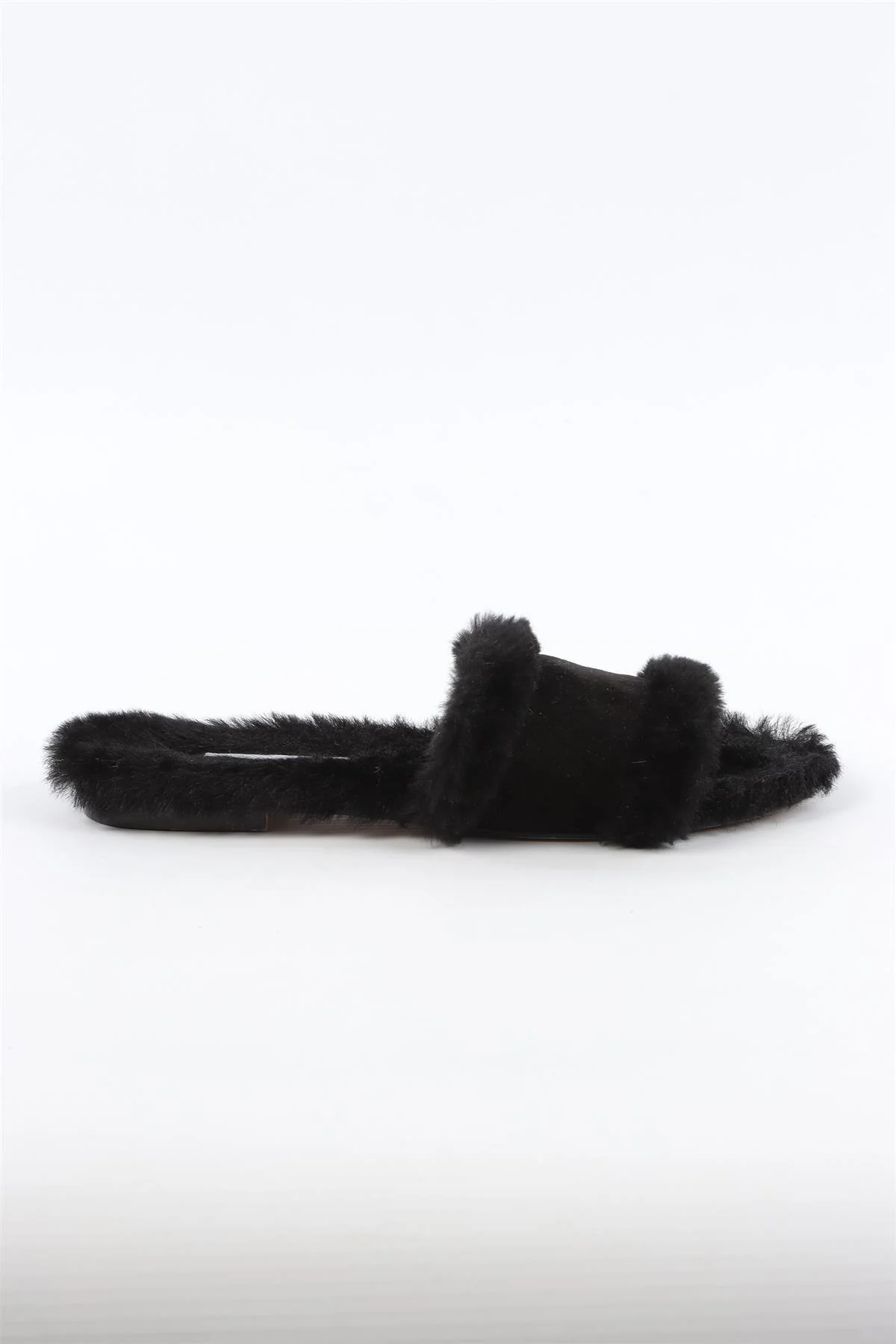 MANOLO BLAHNIK BLACK SHEARLING SLIDES EU 38 UK 5 US 8 - Image 2