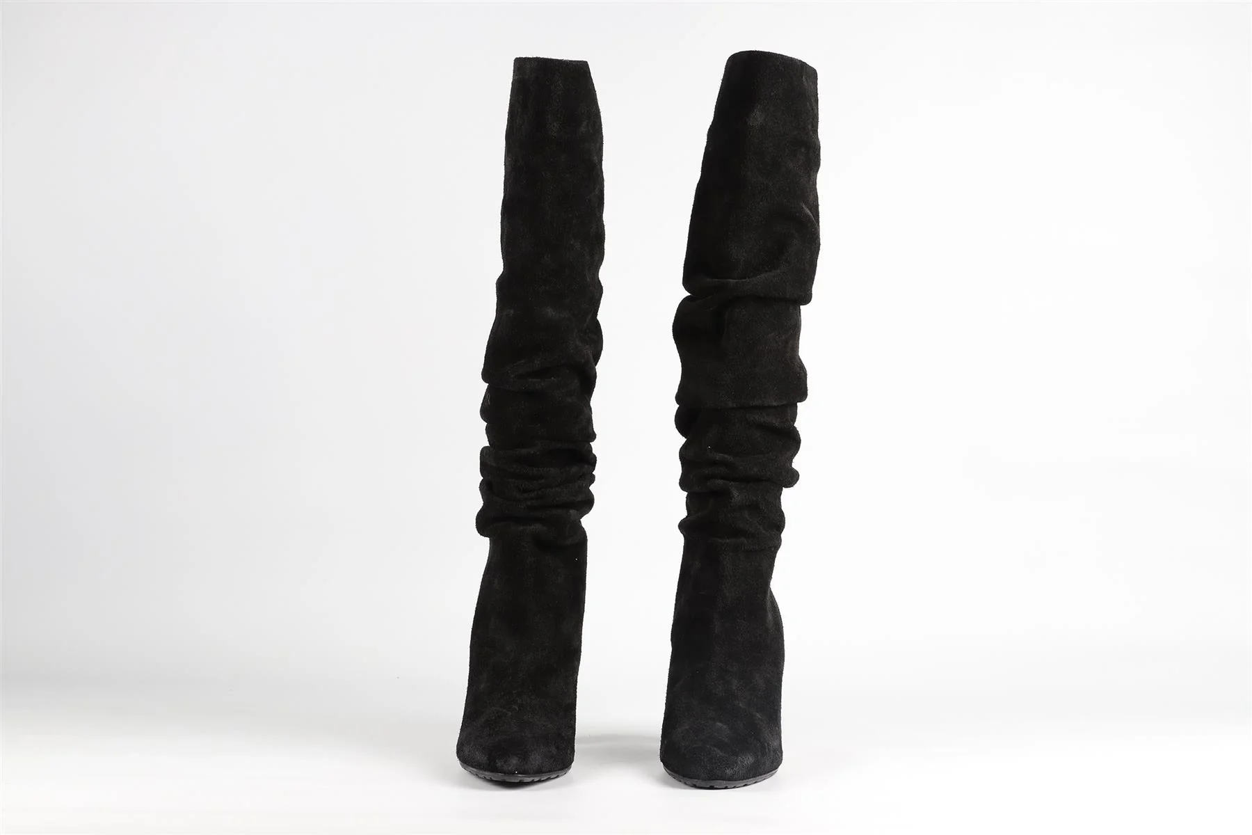 MANOLO BLAHNIK BLACK SUEDE KNEE HIGH BOOTS EU 38.5 UK 5.5 US 8.5 - Image 3
