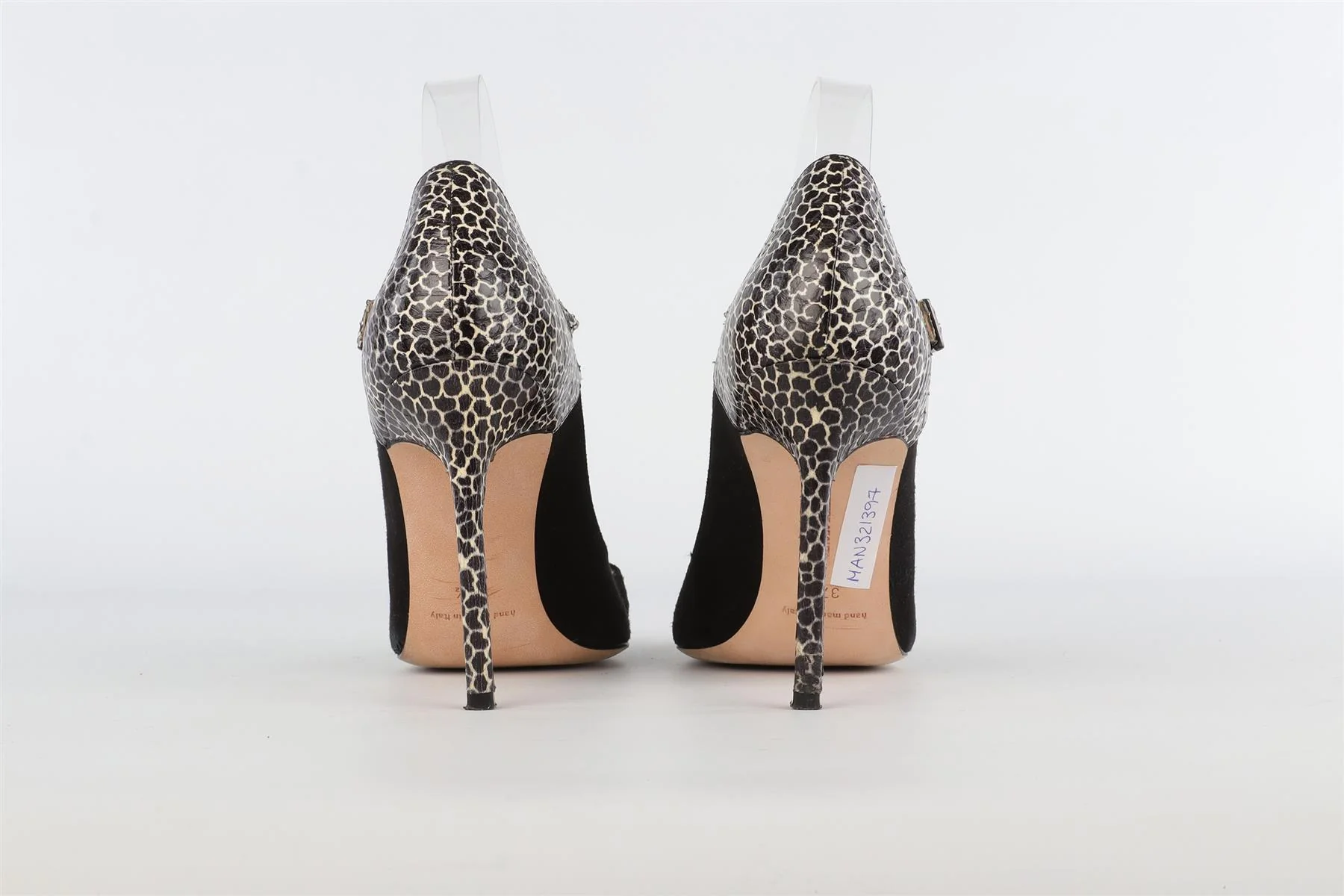 MANOLO BLAHNIK BLACK SUEDE PUMPS EU 37.5 UK 4.5 US 7.5 - Image 5