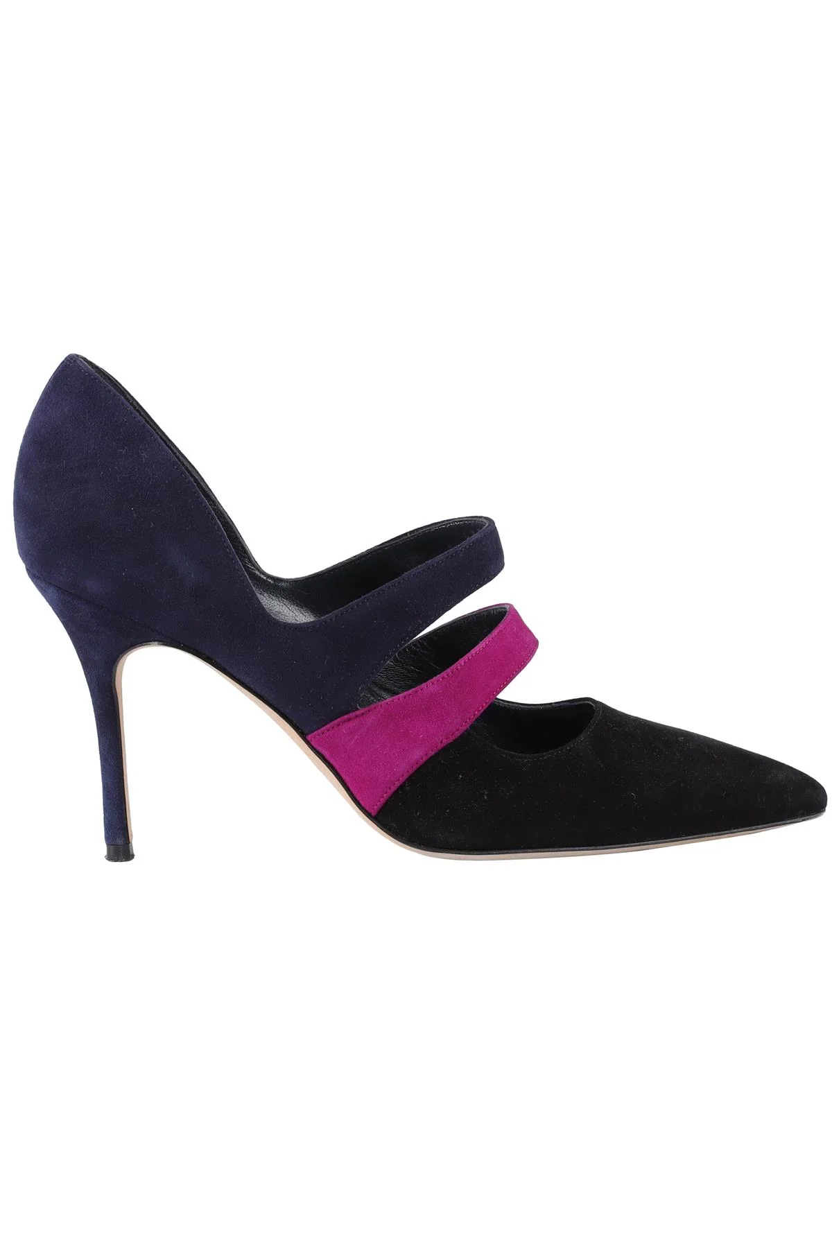 MANOLO BLAHNIK BLACK SUEDE PUMPS EU 38 UK 5 US 8