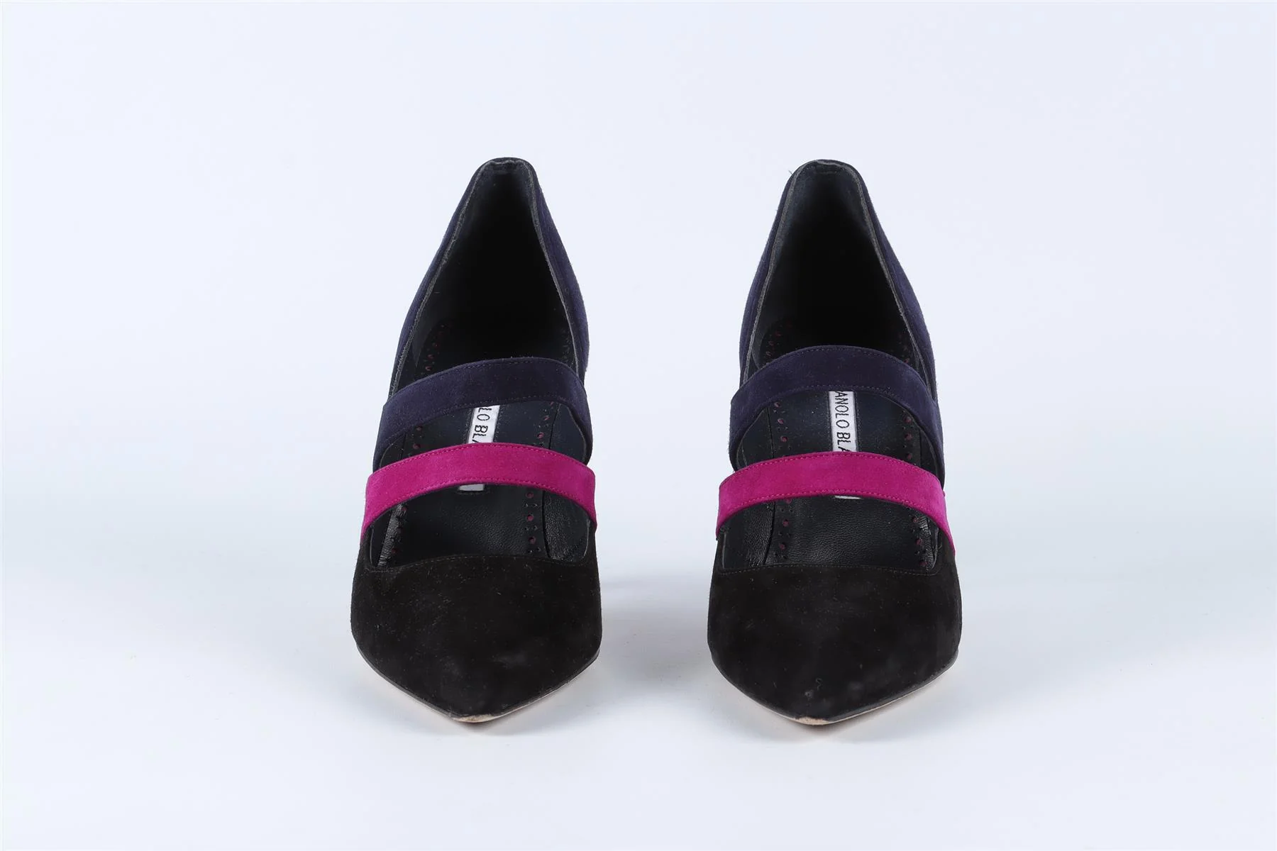 MANOLO BLAHNIK BLACK SUEDE PUMPS EU 38 UK 5 US 8 - Image 3
