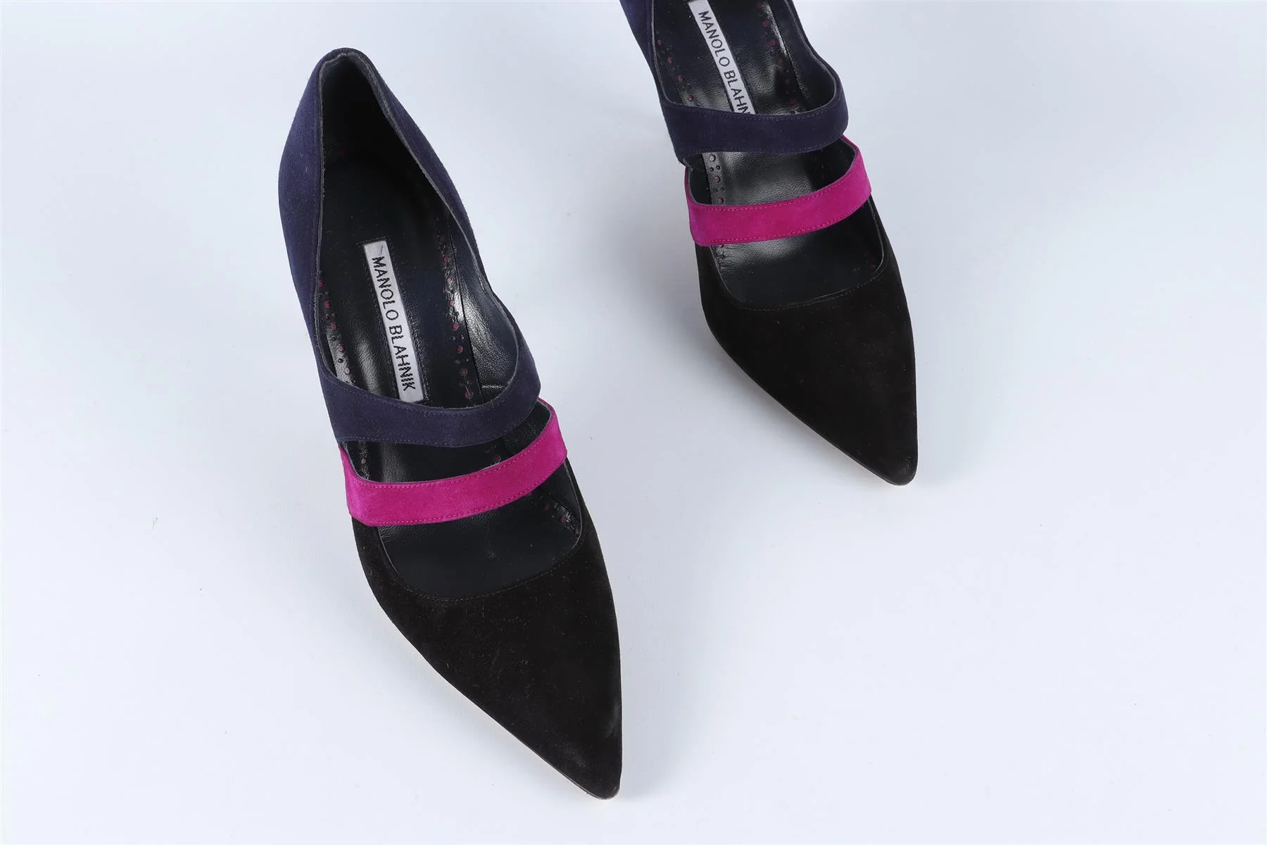 MANOLO BLAHNIK BLACK SUEDE PUMPS EU 38 UK 5 US 8 - Image 4