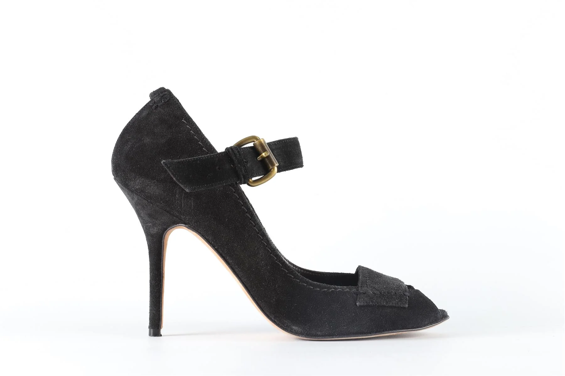 MANOLO BLAHNIK BLACK SUEDE PUMPS EU 39.5 UK 6.5 US 9.5 - Image 2