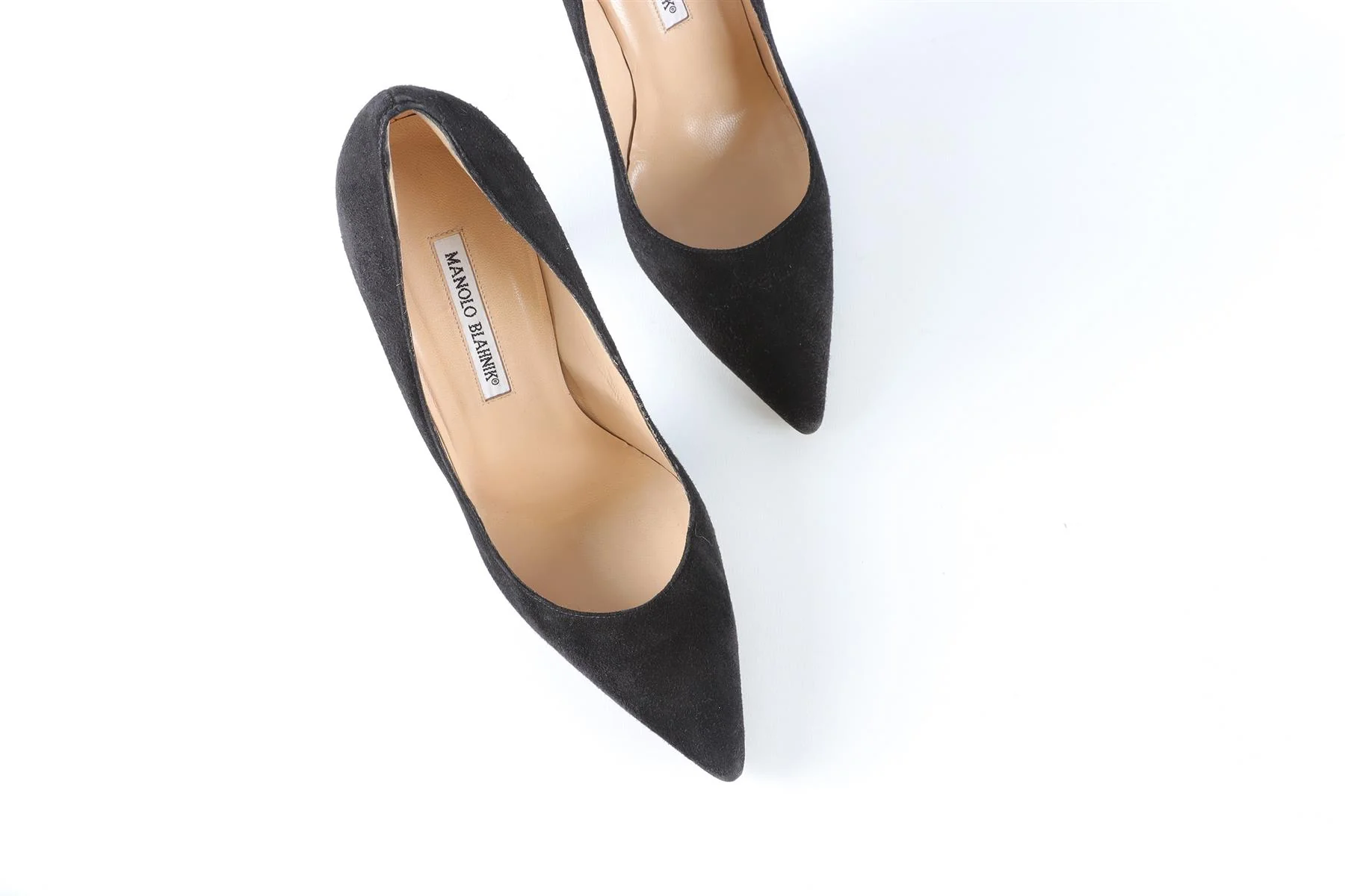 MANOLO BLAHNIK BLACK SUEDE PUMPS EU 39 UK 6 US 9 - Image 4