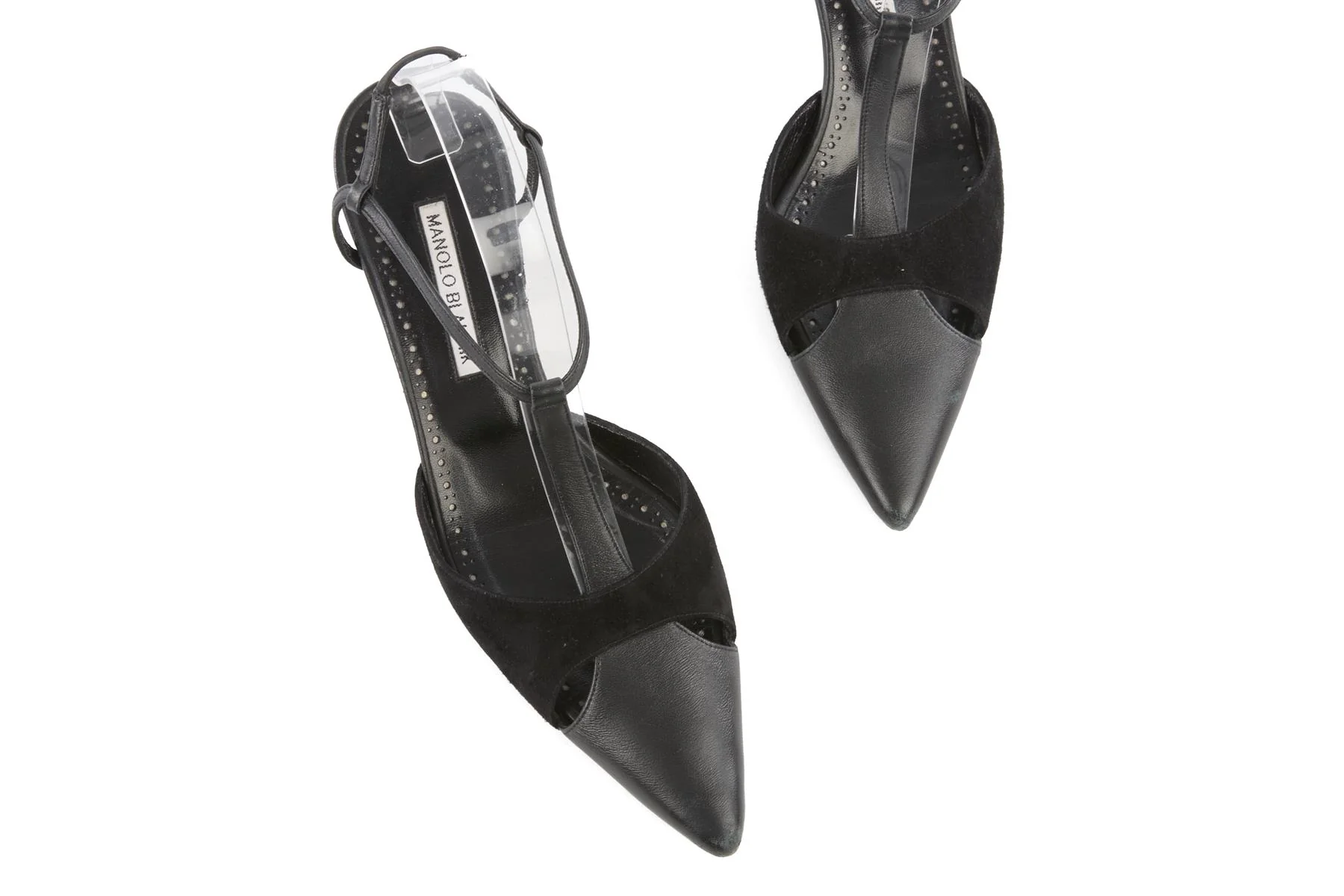MANOLO BLAHNIK BLACK SUEDE PUMPS EU 40 UK 7 US 10 - Image 4