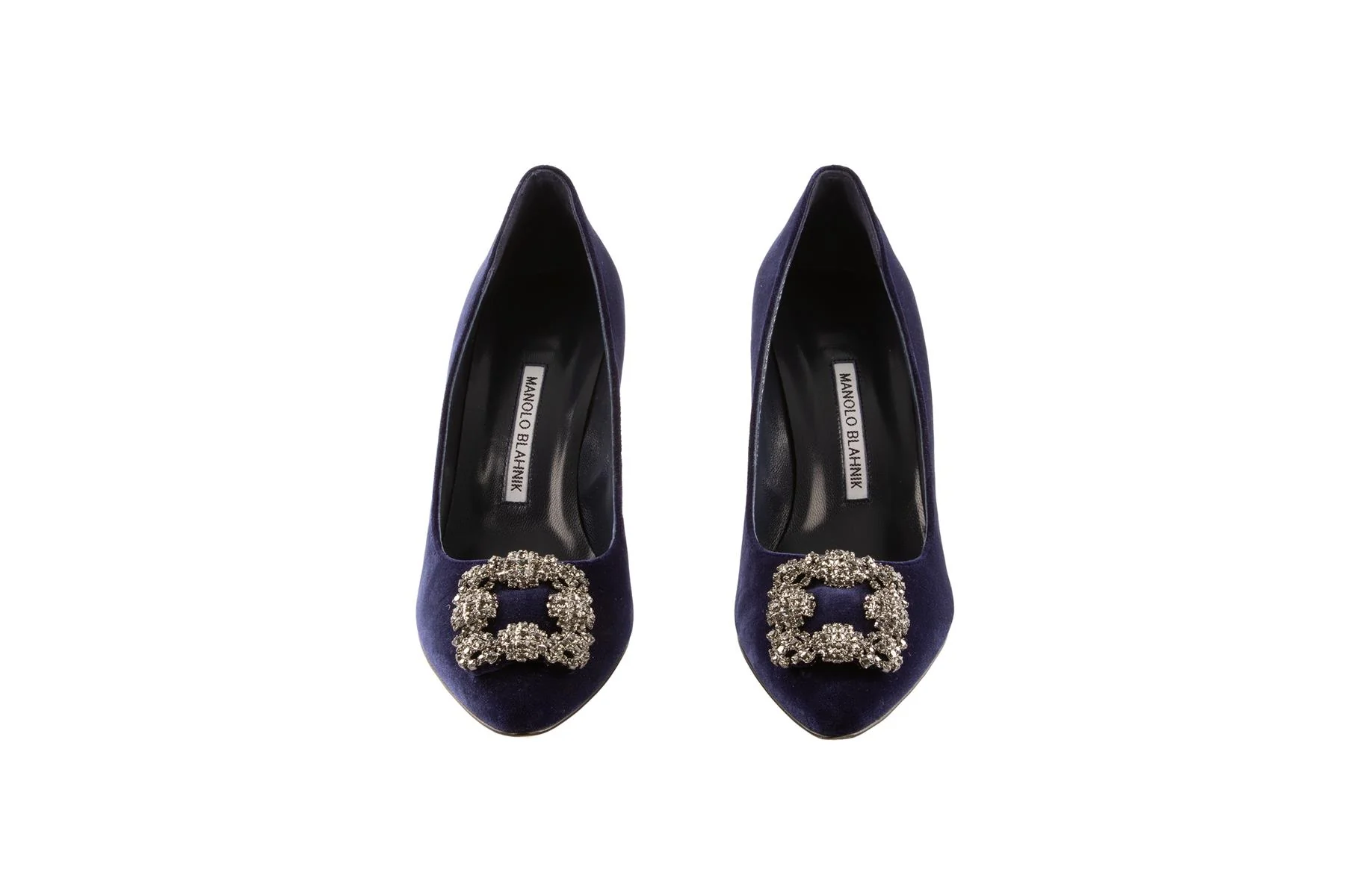 MANOLO BLAHNIK BLUE HANGISI VELVET PUMPS EU 39 - Image 3