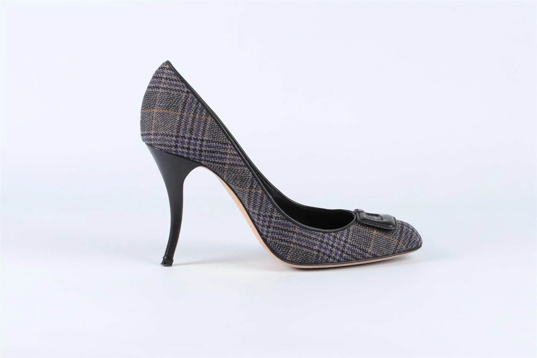 MANOLO BLAHNIK GREY WOOL PUMPS EU 38 UK 5 US 8 - Image 2