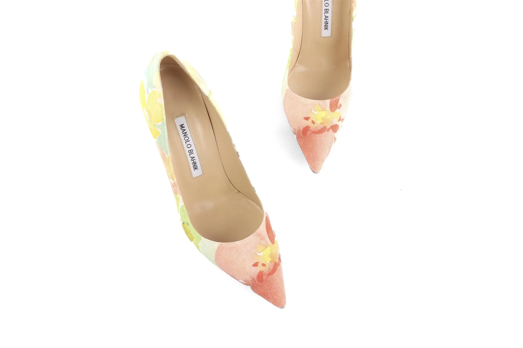 MANOLO BLAHNIK MULTI CANVAS PUMPS EU 38 UK 5 US 8 - Image 4
