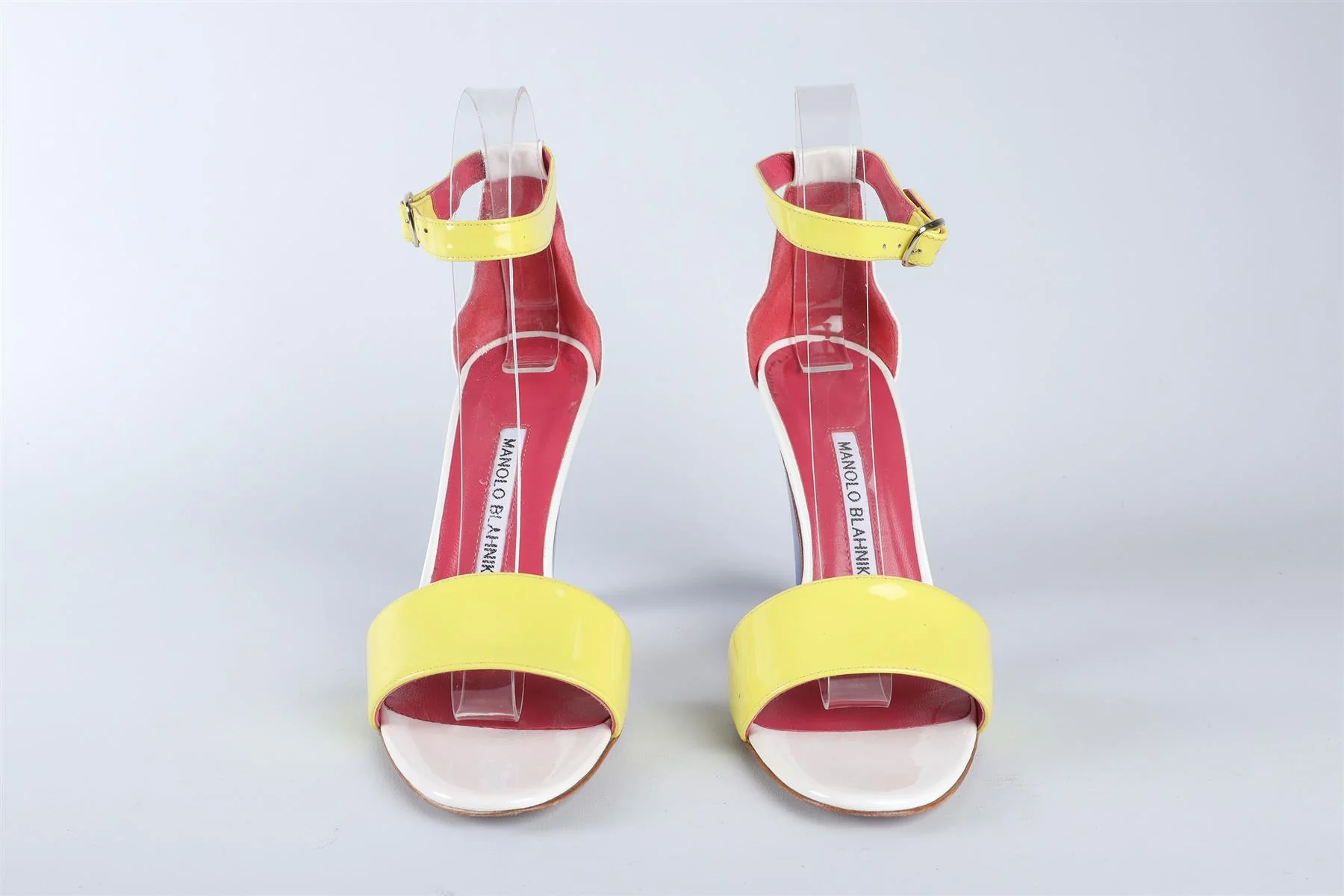MANOLO BLAHNIK MULTI PATENT LEATHER SANDALS EU 36 UK 3 US 6 - Image 3