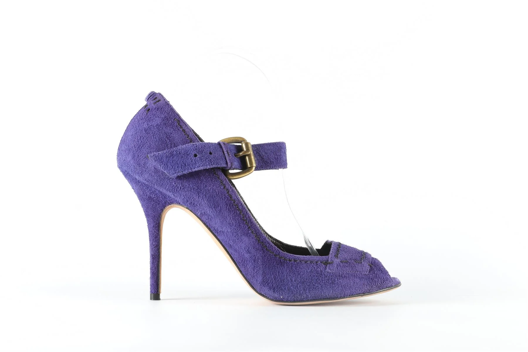 MANOLO BLAHNIK PURPLE SUEDE PUMPS EU 39.5 UK 6.5 US 9.5 - Image 2