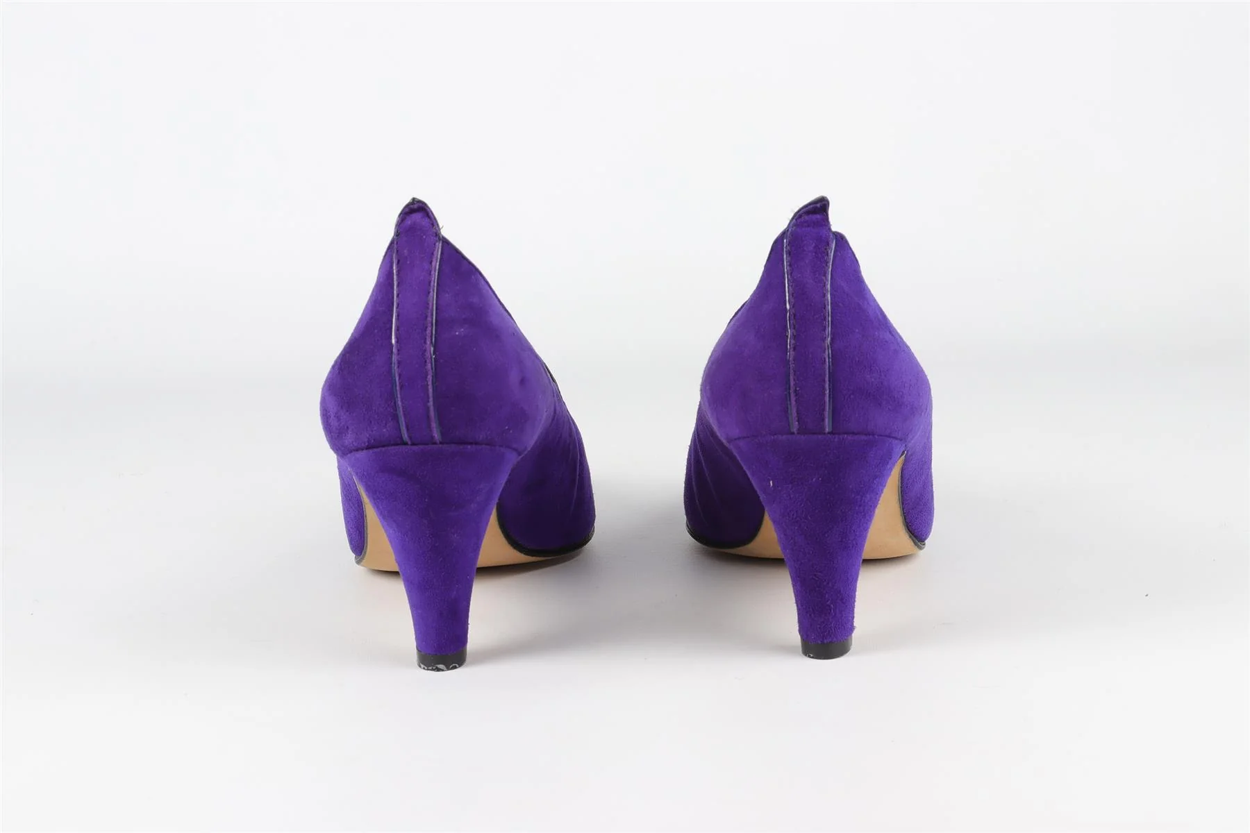 MANOLO BLAHNIK PURPLE VINTAGE SUEDE PUMPS EU 38 UK 5 US 8 - Image 5