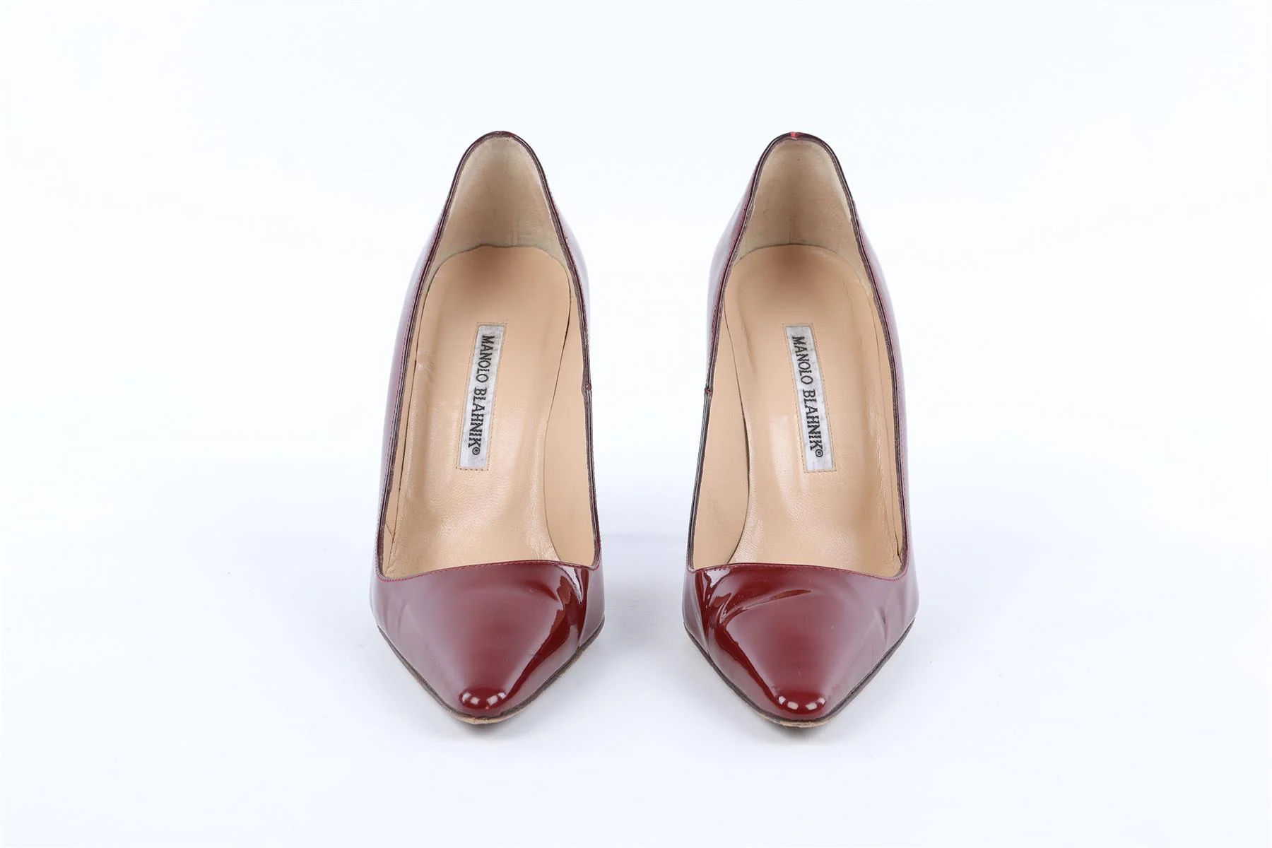 MANOLO BLAHNIK RED PATENT LEATHER PUMPS EU 38 UK 5 US 8 - Image 3
