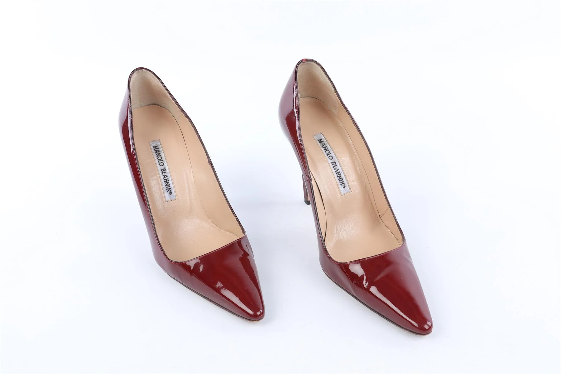 MANOLO BLAHNIK RED PATENT LEATHER PUMPS EU 38 UK 5 US 8 - Image 5