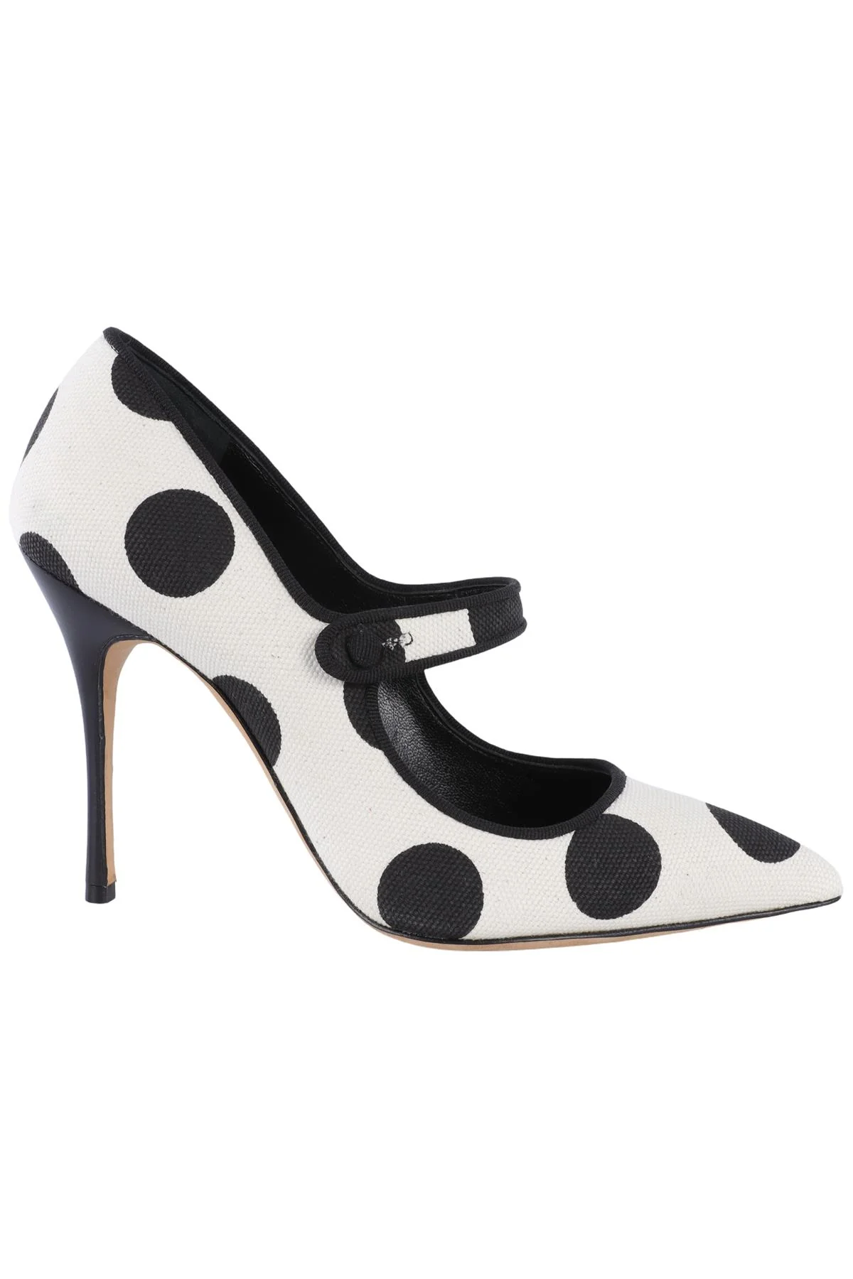 MANOLO BLAHNIK WHITE CANVAS PUMPS EU 38 UK 5