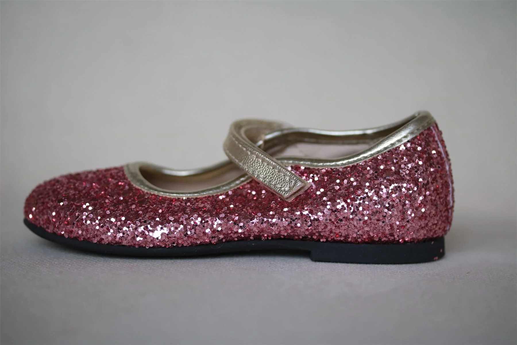MANUELA DE JUAN GIRLS PINK GLITTER LEATHER NANNY PUMPS EU 23 UK 6 - Image 2