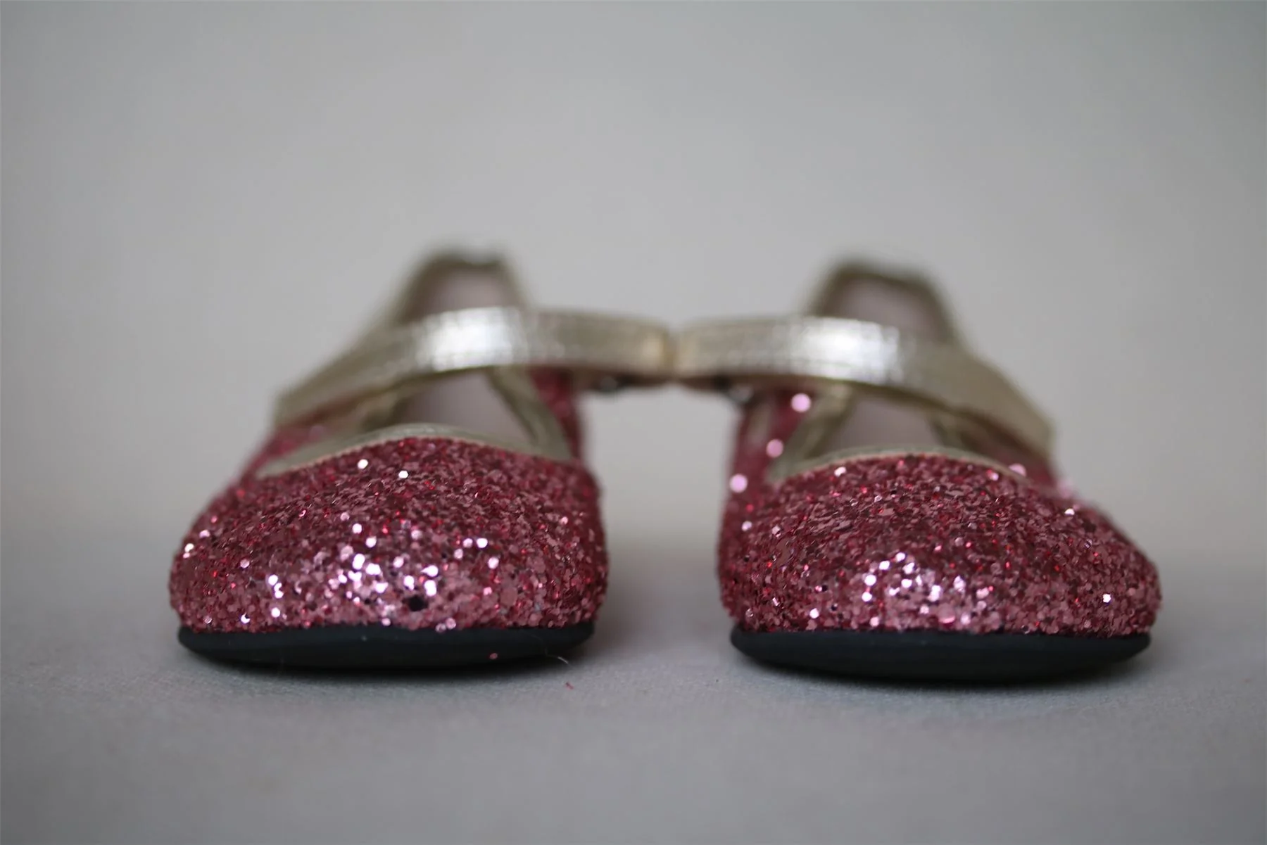 MANUELA DE JUAN GIRLS PINK GLITTER LEATHER NANNY PUMPS EU 23 UK 6 - Image 3