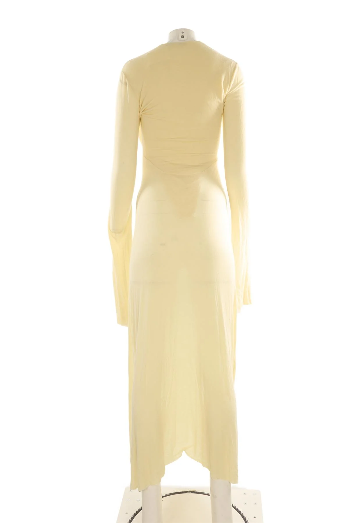 MANURI YELLOW JERSEY MAXI DRESS SMALL - Image 4