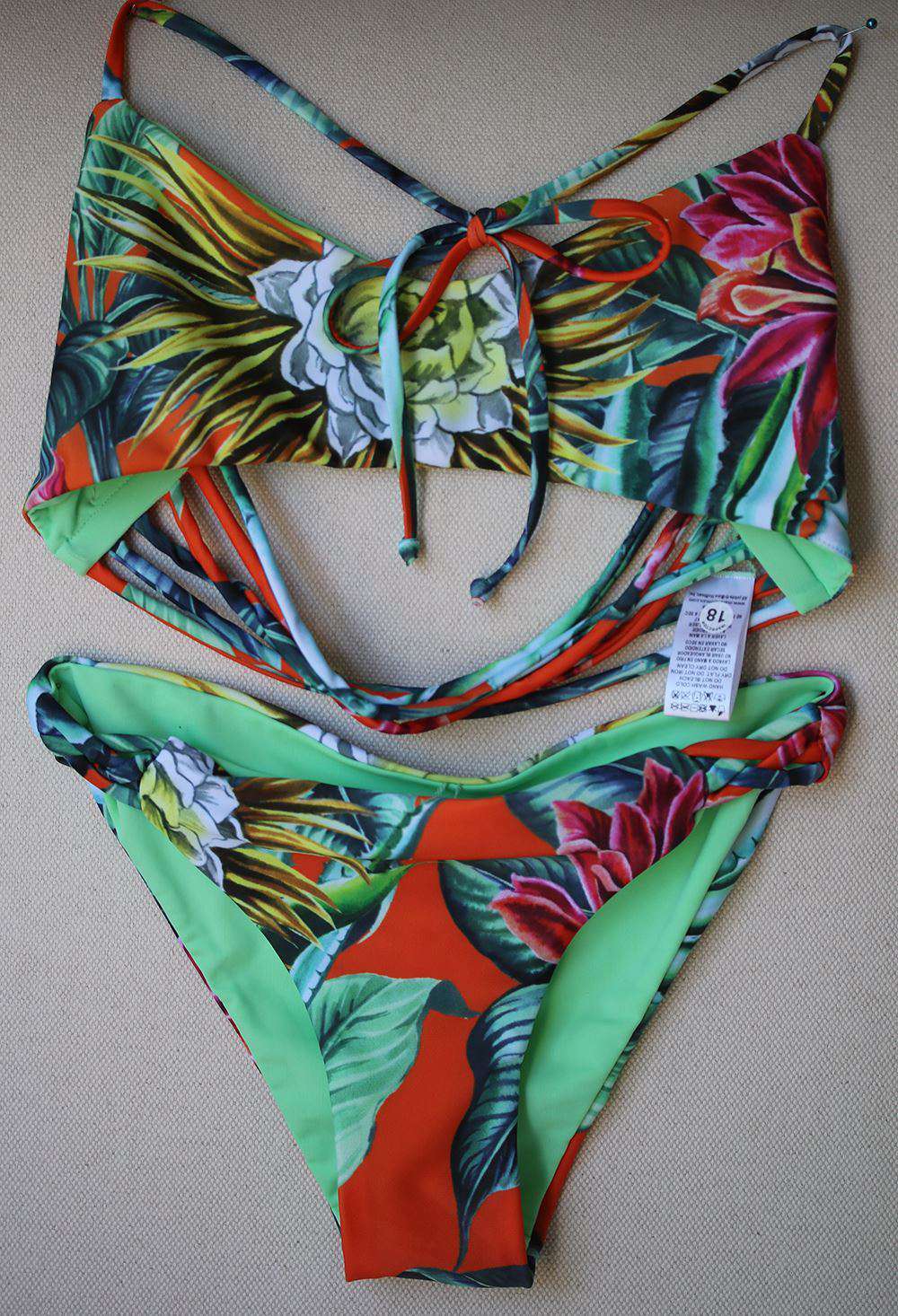 MARA HOFFMAN BASKET WEAVE REVERSIBLE BIKINI SMALL/MEDIUM - Image 3