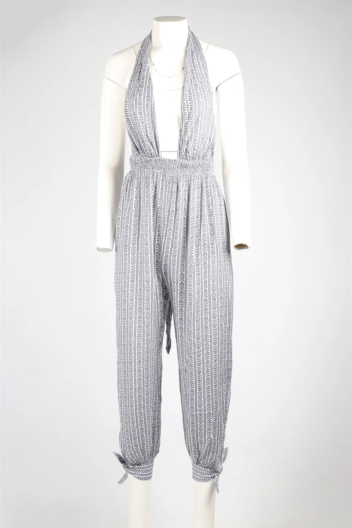 MARA HOFFMAN BLUE RAYON JUMPSUIT SMALL - Image 2