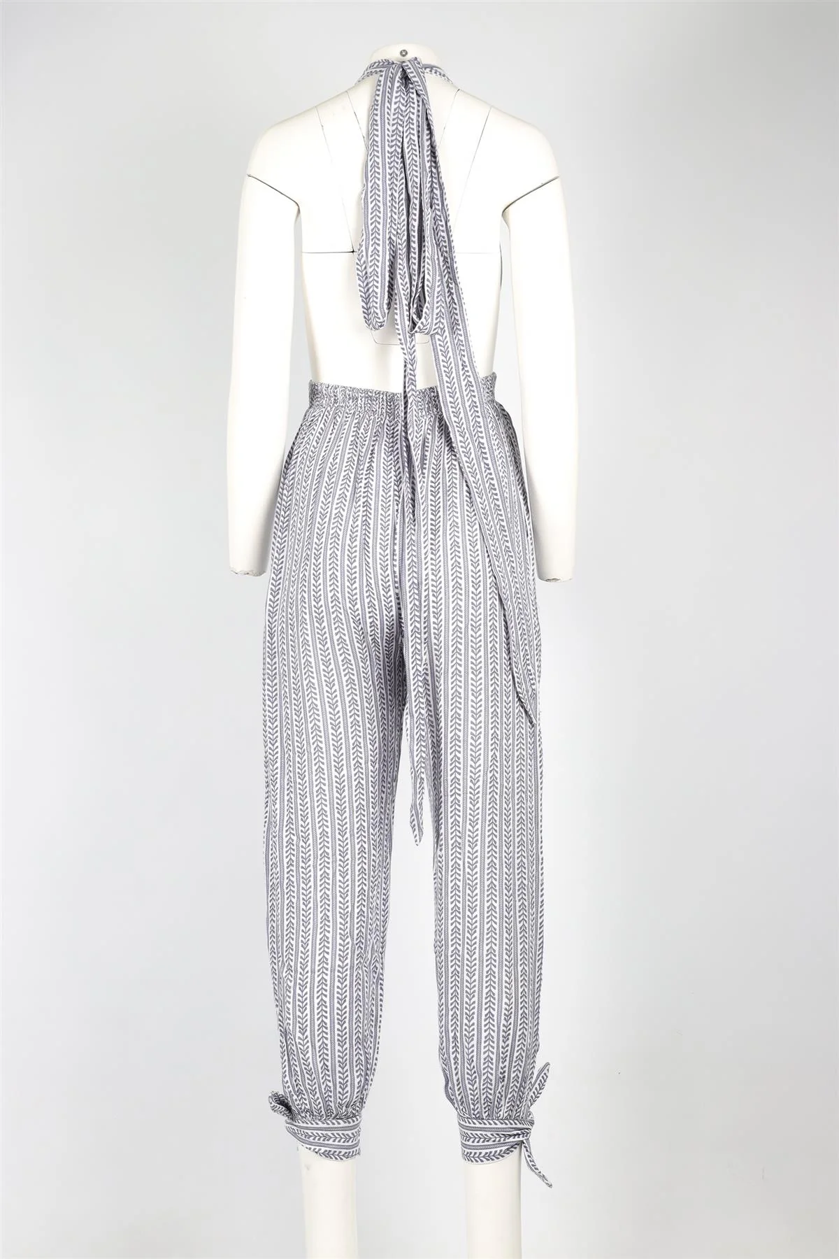MARA HOFFMAN BLUE RAYON JUMPSUIT SMALL - Image 4