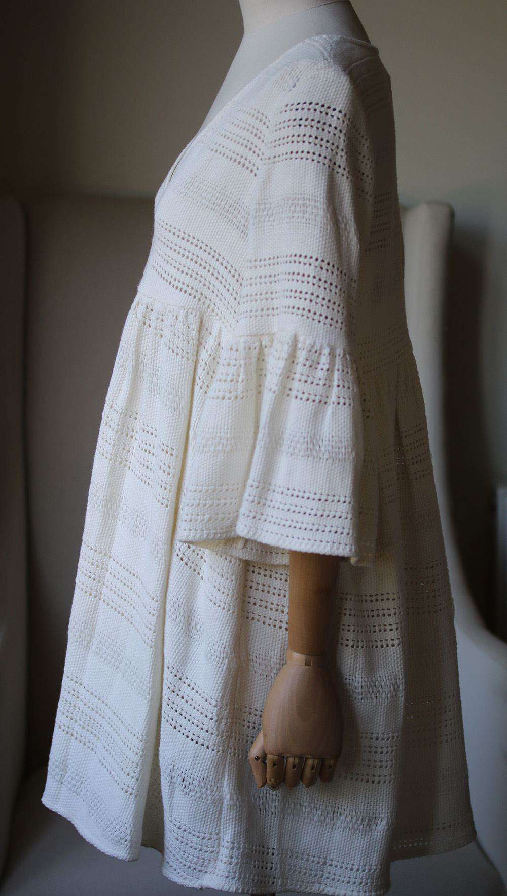 MARA HOFFMAN CROCHET COVER UP MINI DRESS MEDIUM - Image 4