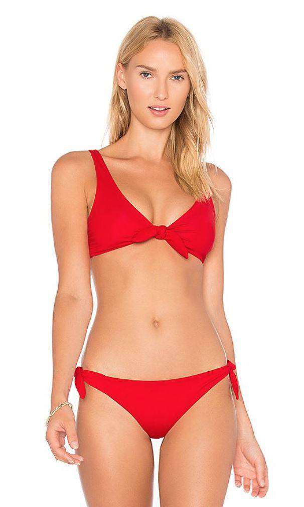 MARA HOFFMAN RIO RED TIE BIKINI LARGE