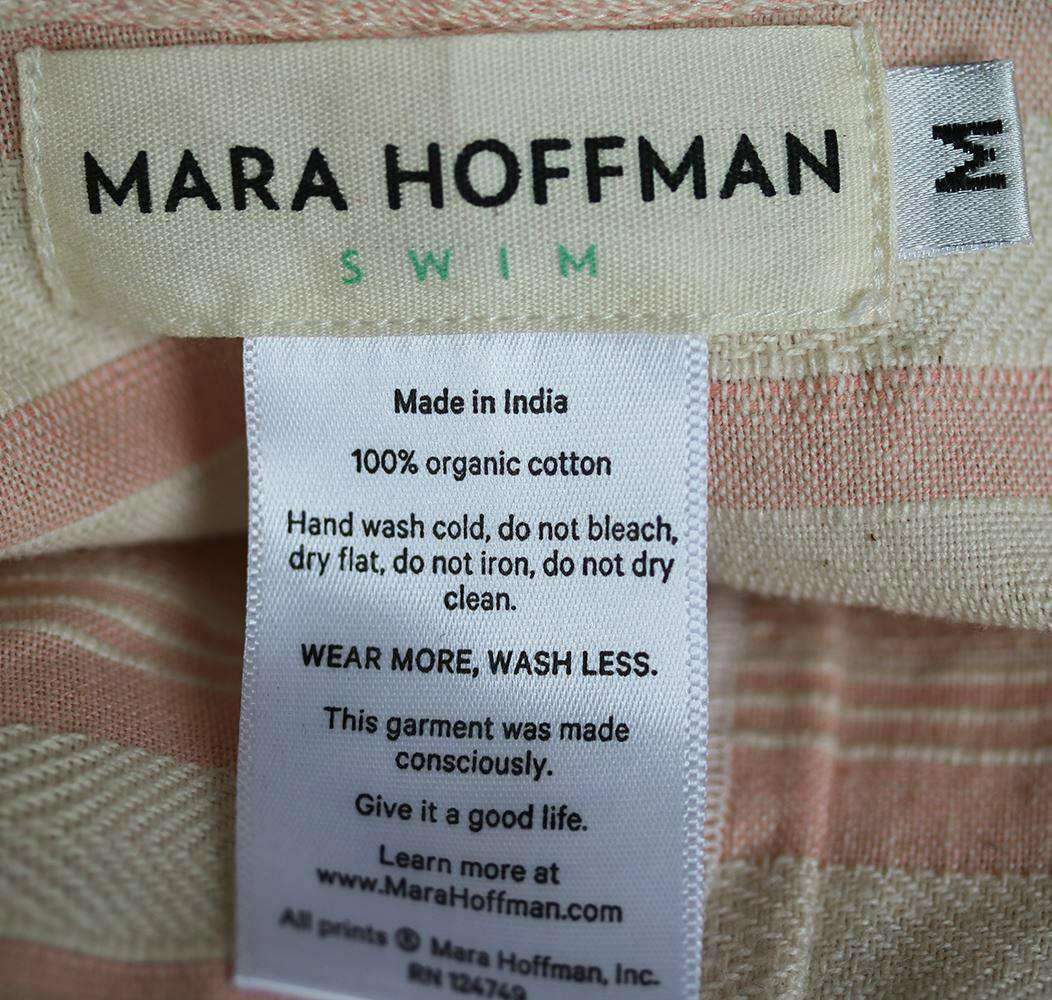MARA HOFFMAN TIE FRONT STRIPE PLAYSUIT MEDIUM - Image 5