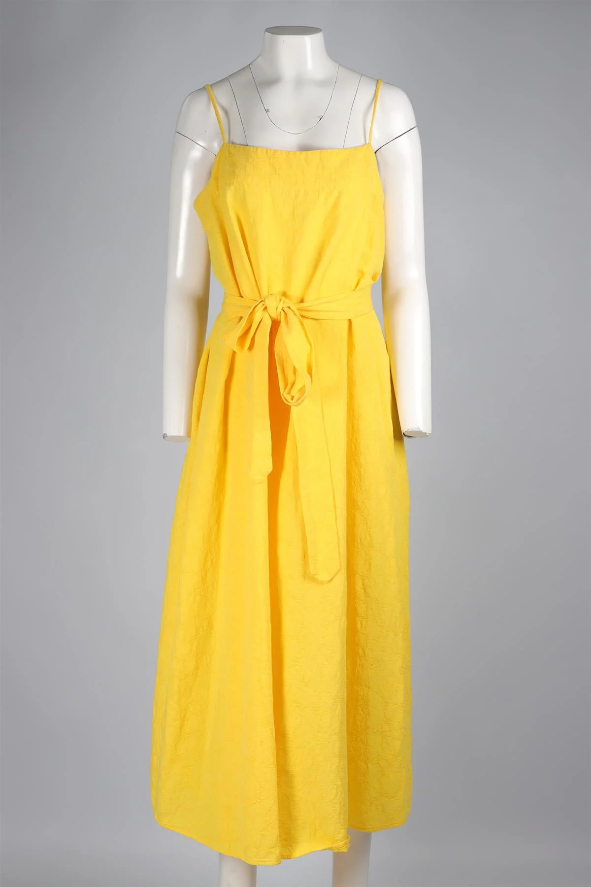 MARA HOFFMAN YELLOW COTTON MAXI DRESS LARGE - Image 2