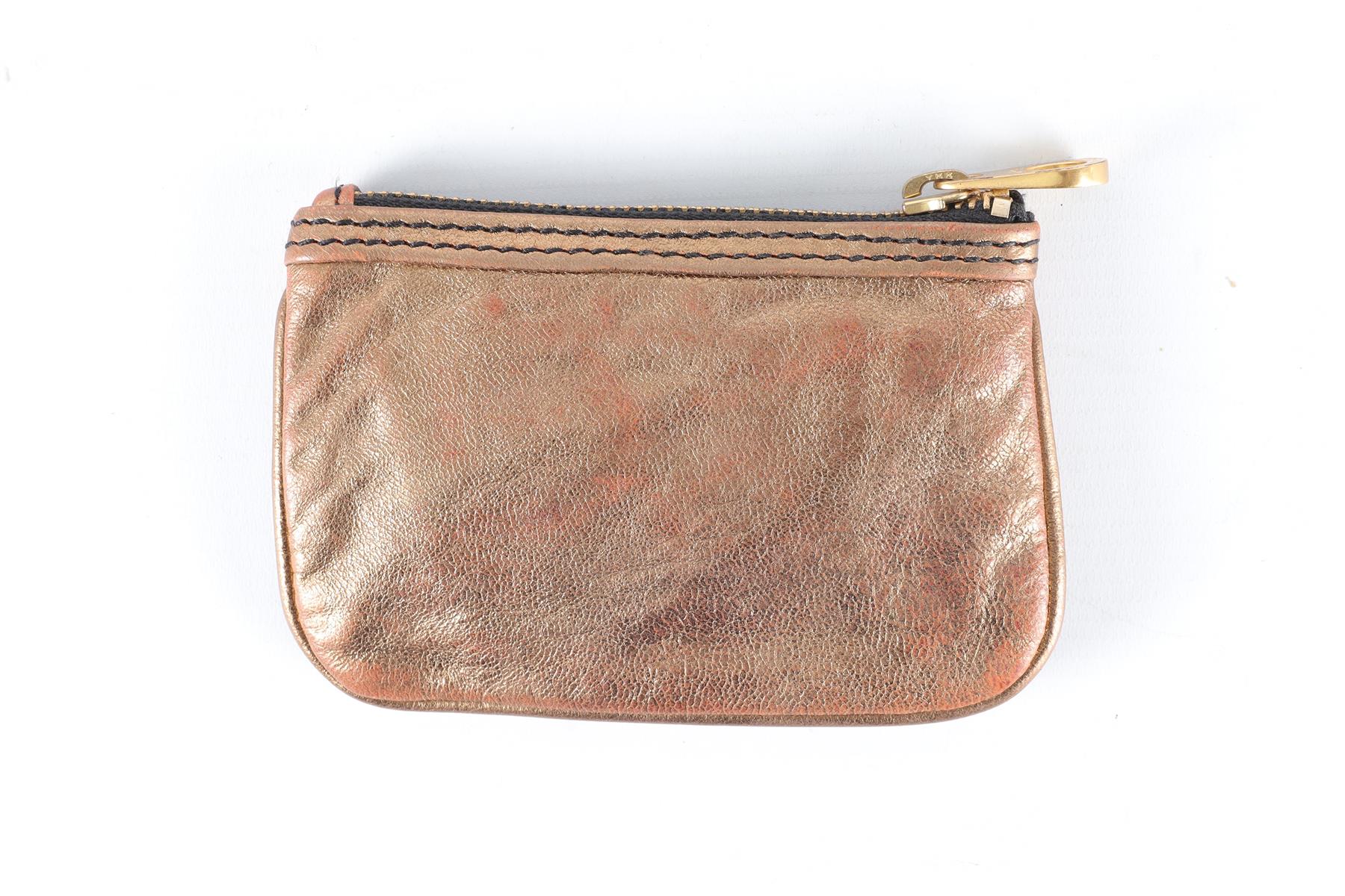 MARC BY MARC JACOBS BRONZE LEATHER COIN PURSE - Image 4