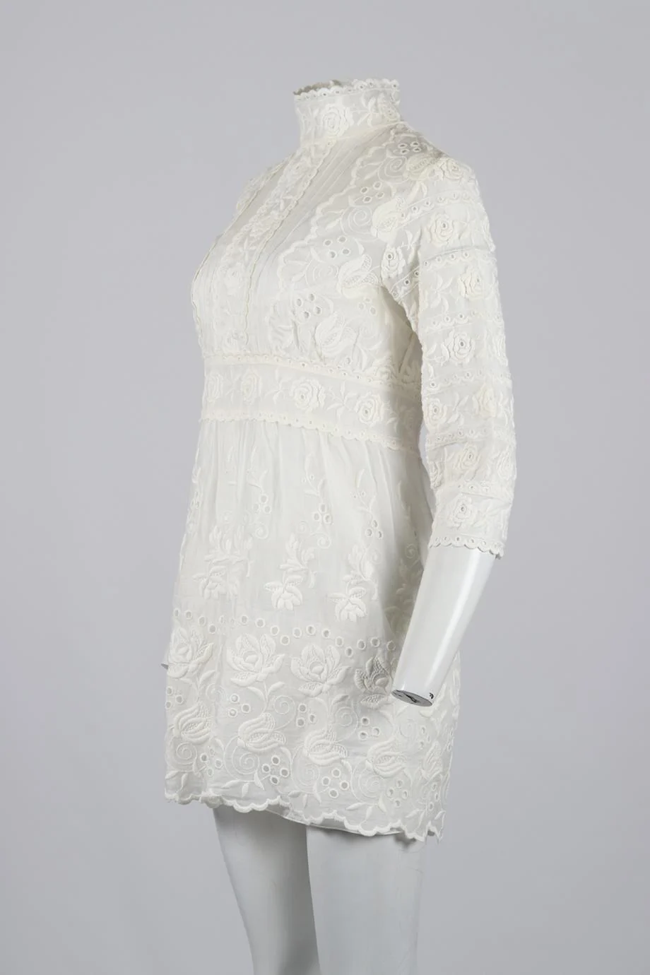 MARC JACOBS EMBROIDERED COTTON MINI DRESS (WITH SLIP ON DRESS) US 4 UK 8 - Image 3